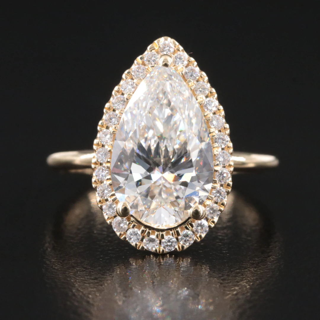 14K 3.24 CTW Lab Grown Diamond Ring with IGI Report