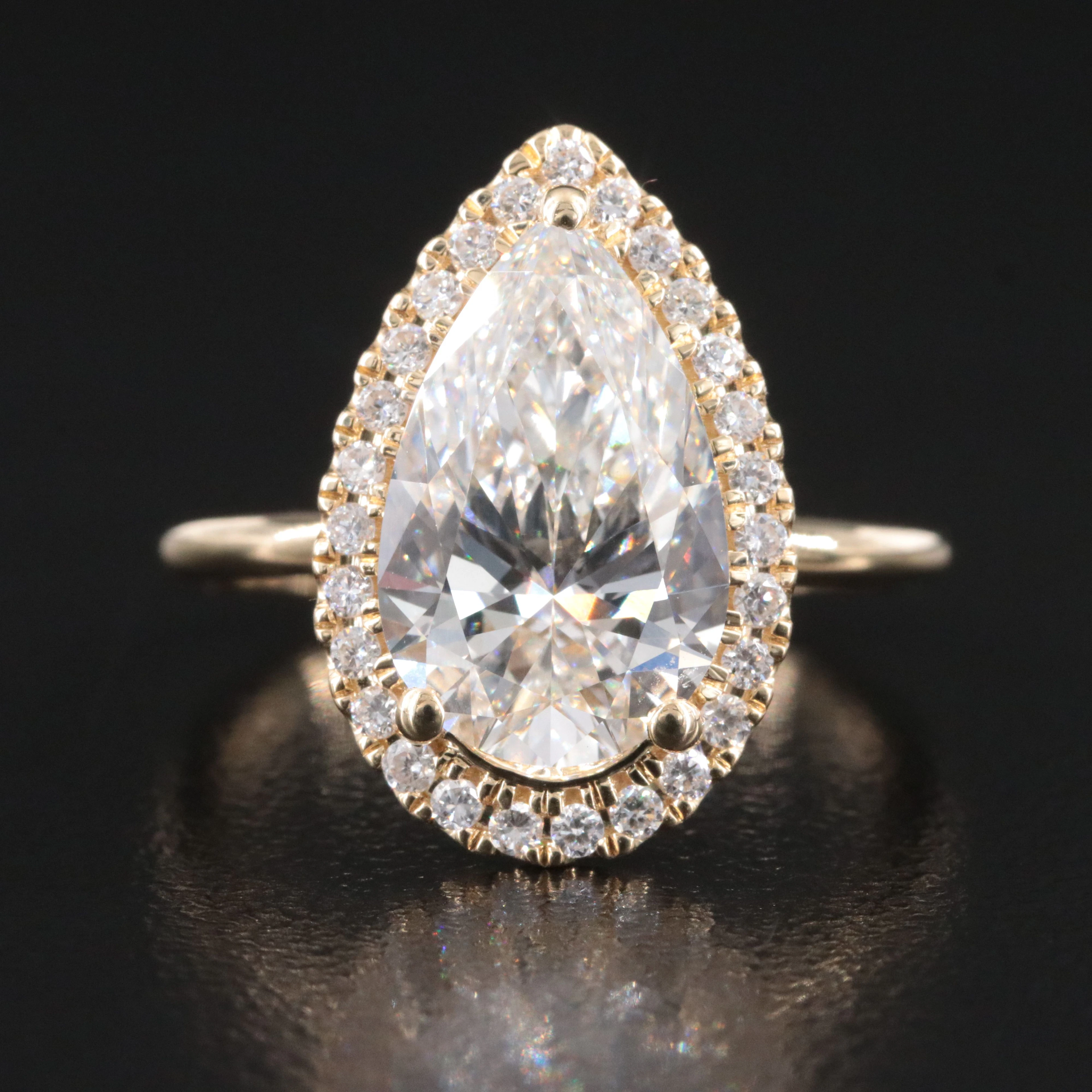 14K 3.24 CTW Lab Grown Diamond Ring with IGI Report