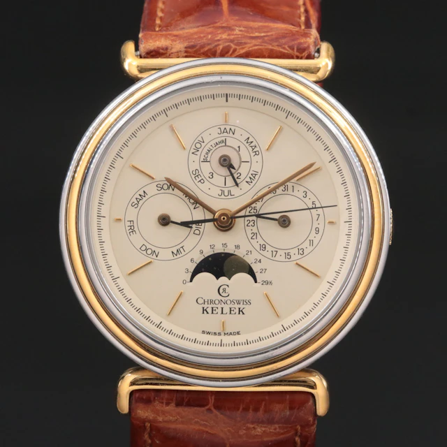 Chronoswiss Kelek Triple Calendar Moonphase Automatic Steel and Gold Watch
