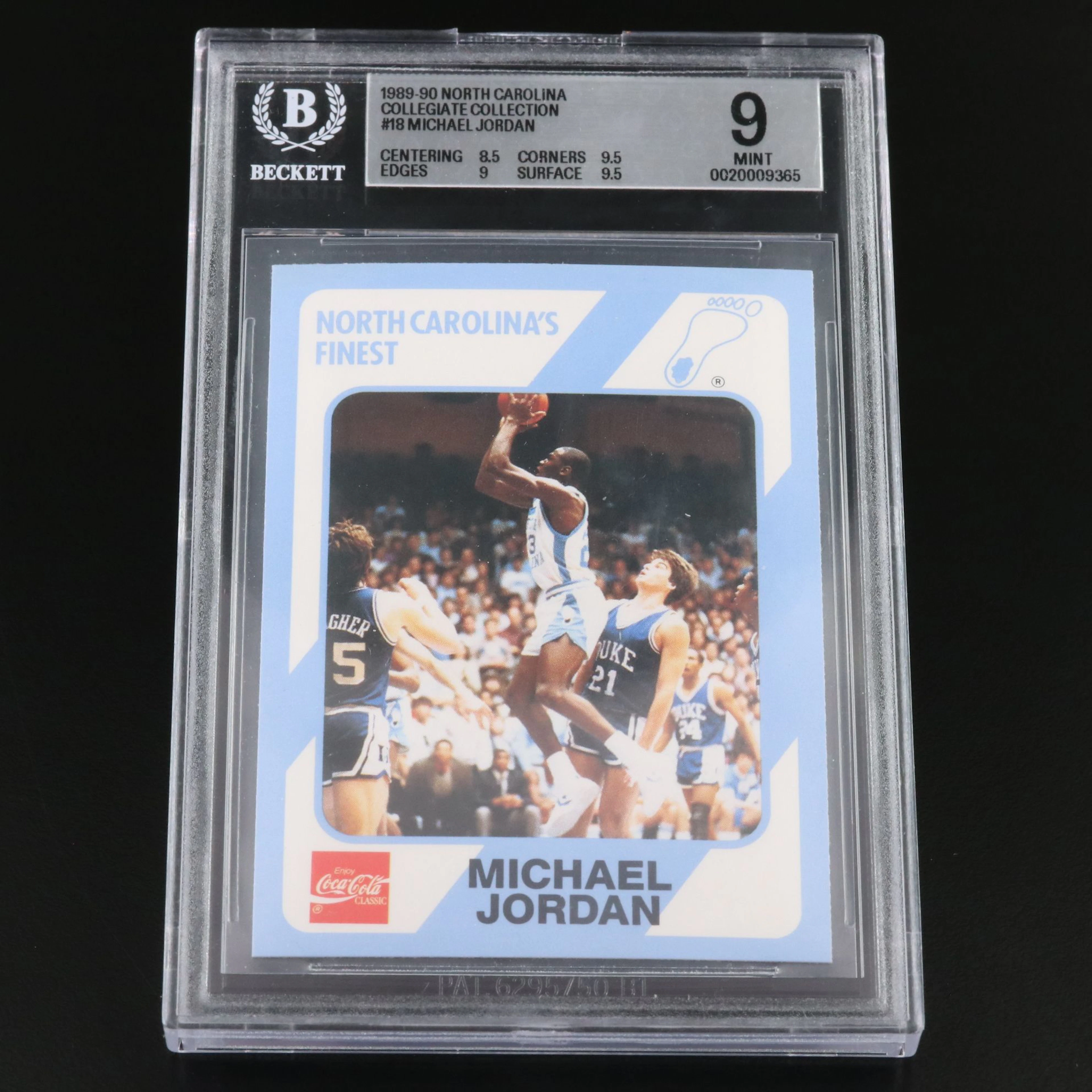 1989-90 Collegiate Collection Michael Jordan Basketball Card Graded BGS 9