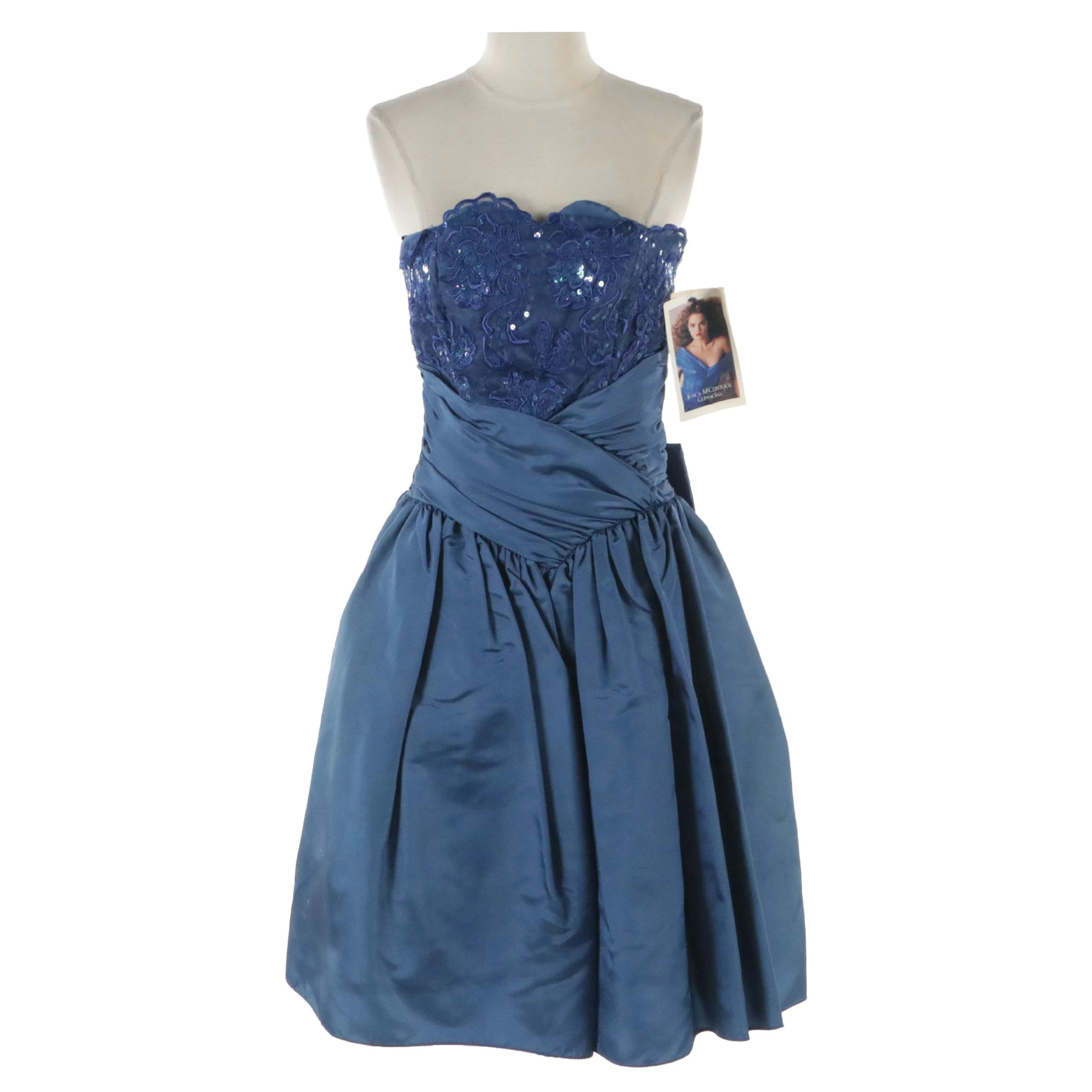 Gunne Sax by Jessica McClintock Sequined Strapless Occasion Dress with Tags