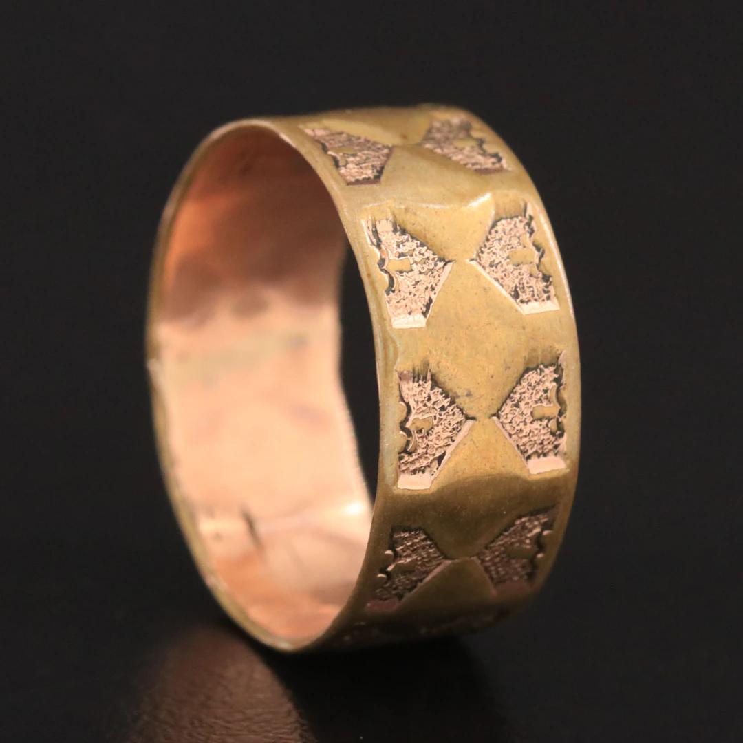 Gold Tone Textured Band