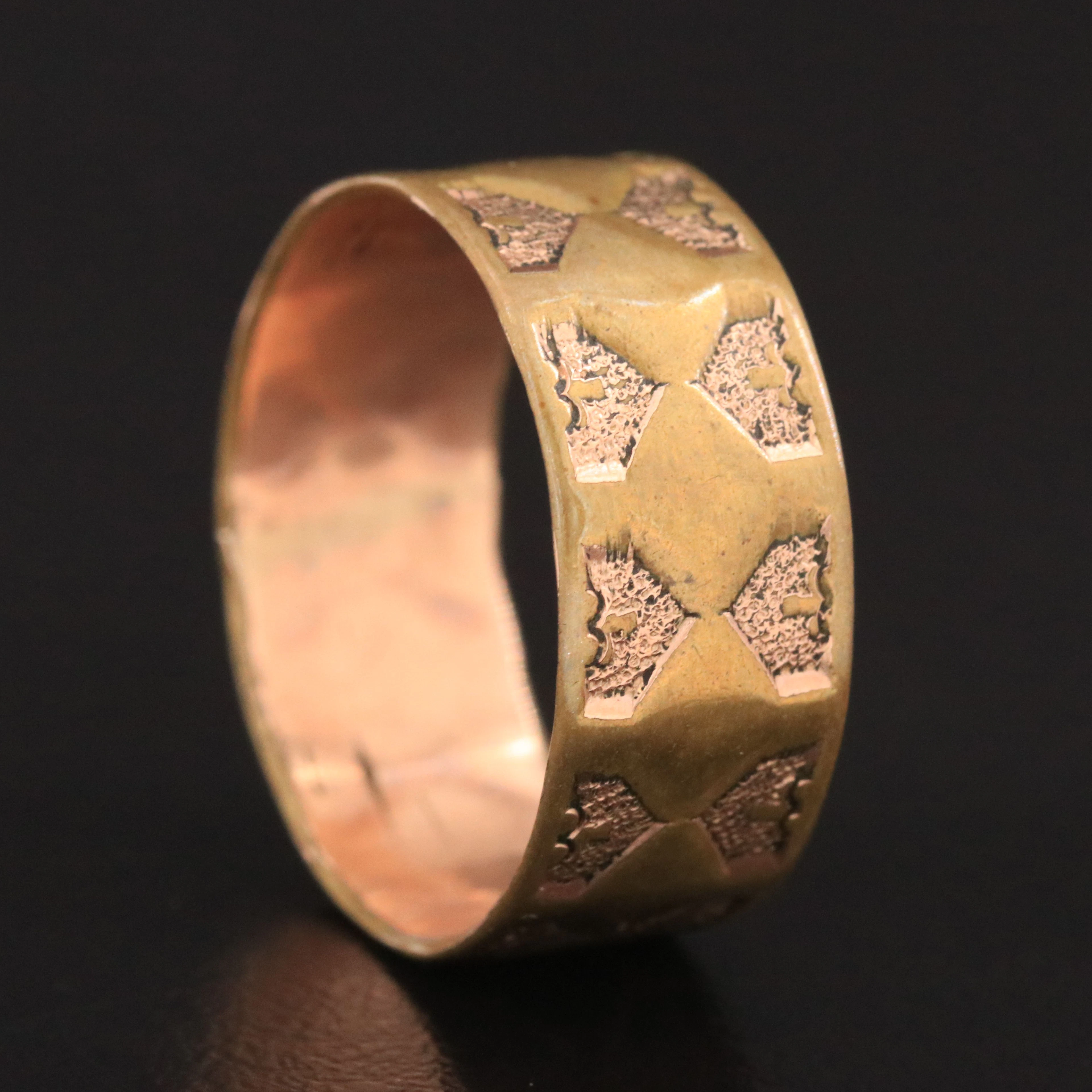 Gold Tone Textured Band