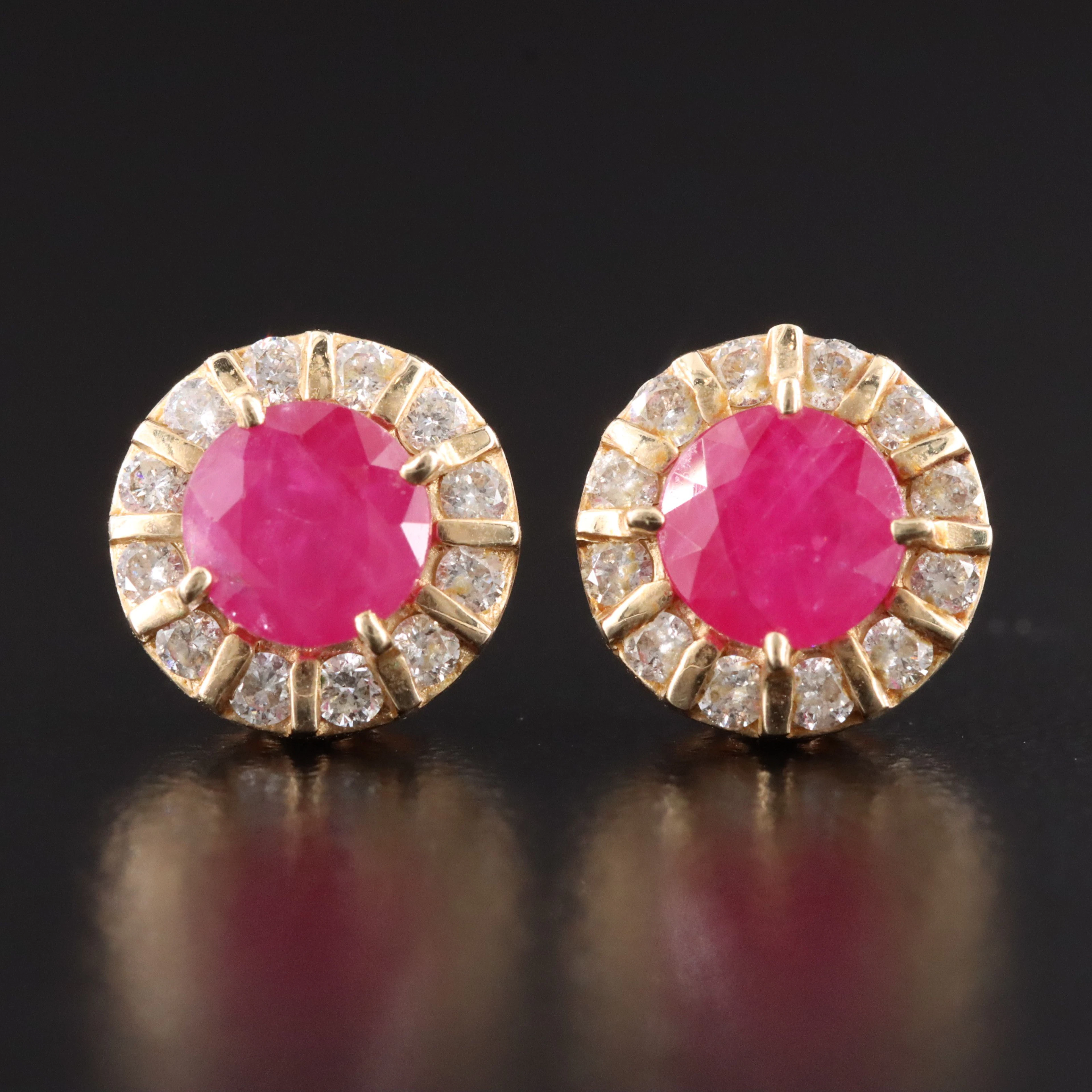 EFFY 14K Ruby and Diamond Earrings