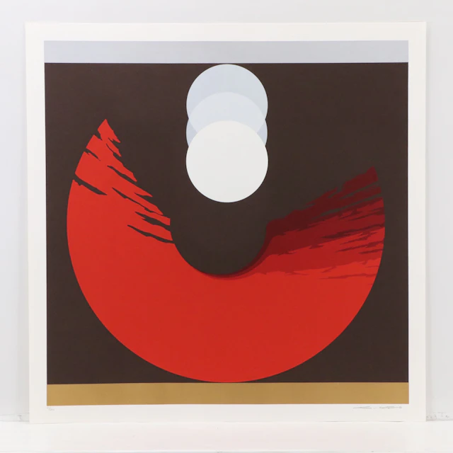 Thomas Whelan Benton Abstract Serigraph "Evolution Series – Red," 1981