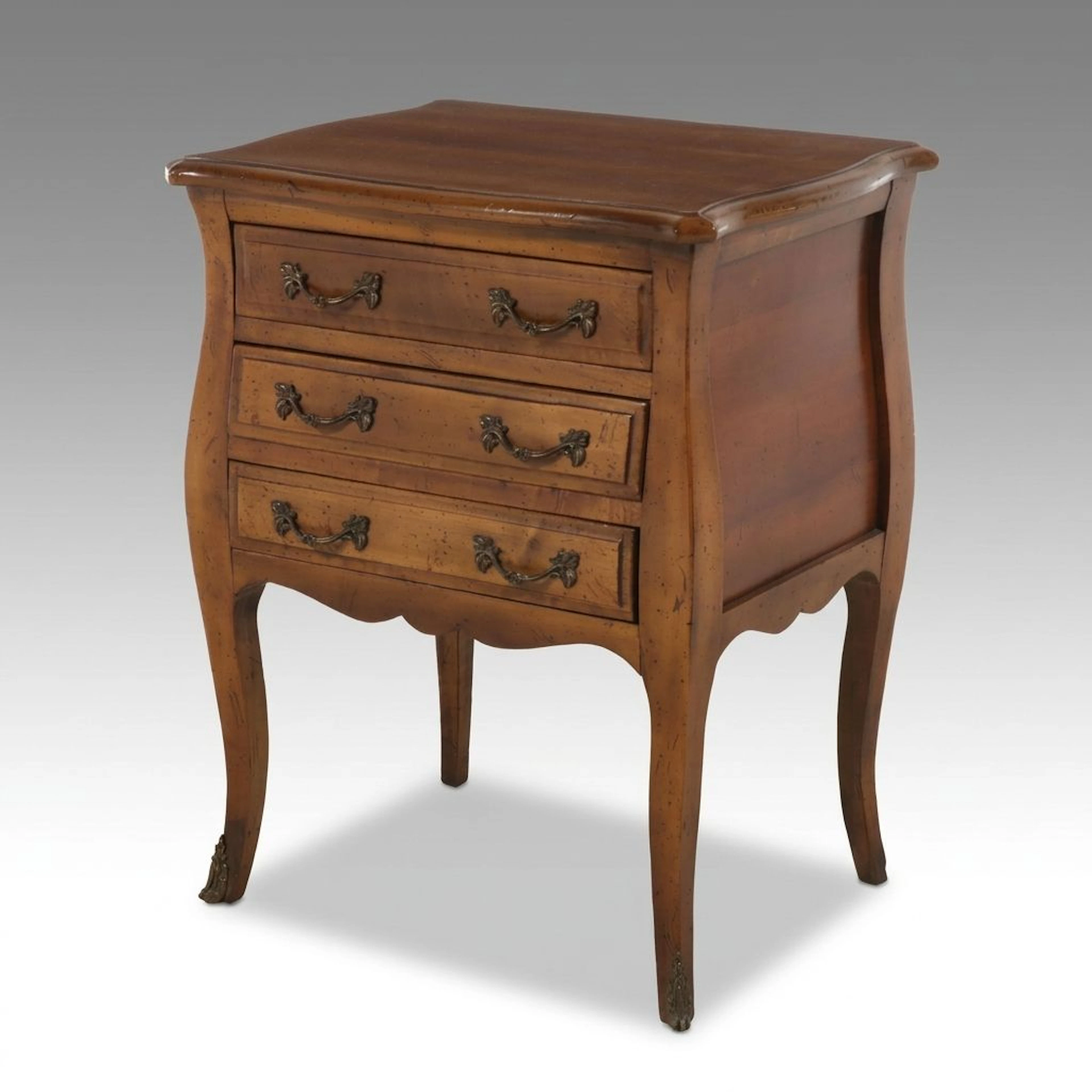 Globe Furniture Louis XV Style Three-Drawer Commode, Late 20th Century