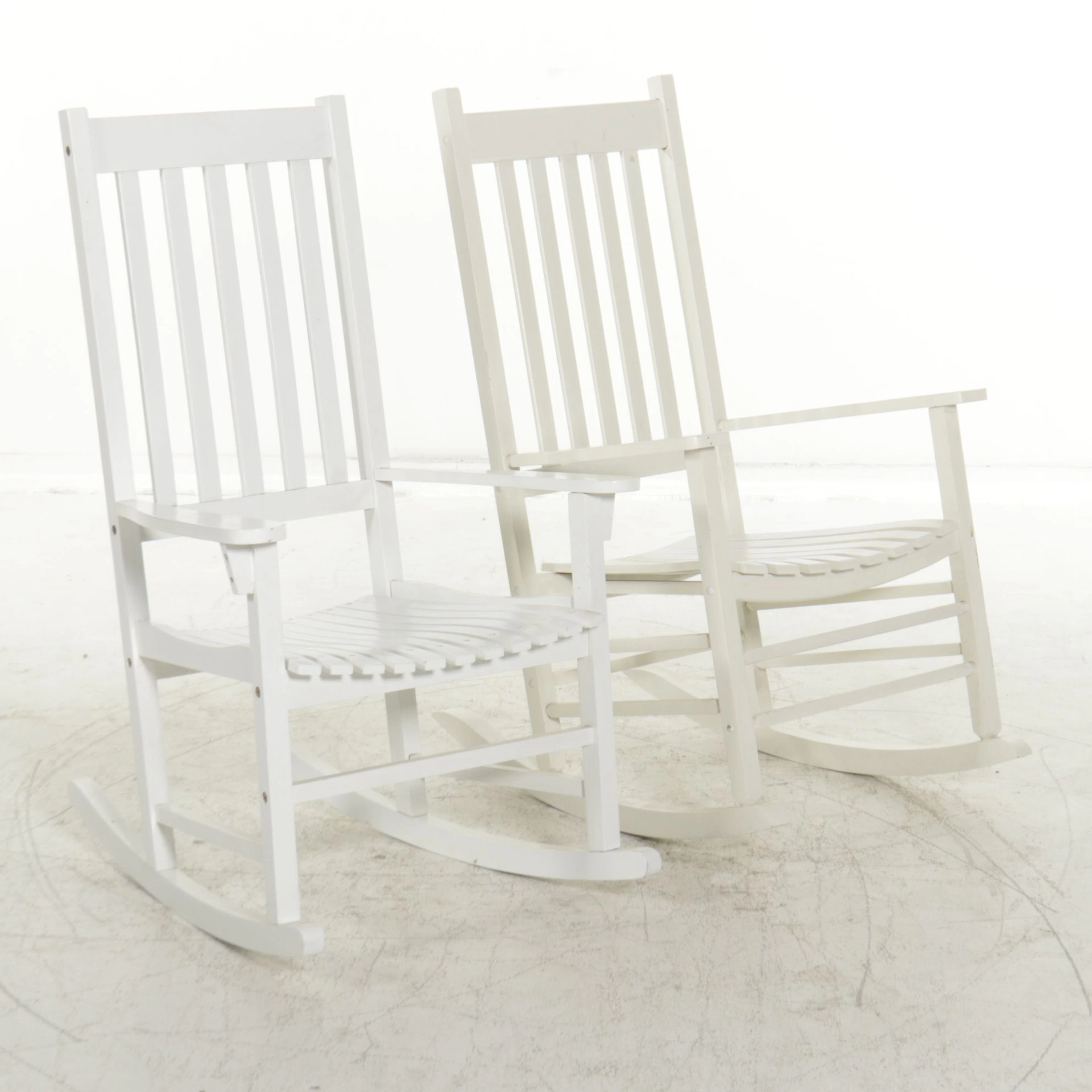 Pair of Patiojoy Painted Rocking Chairs
