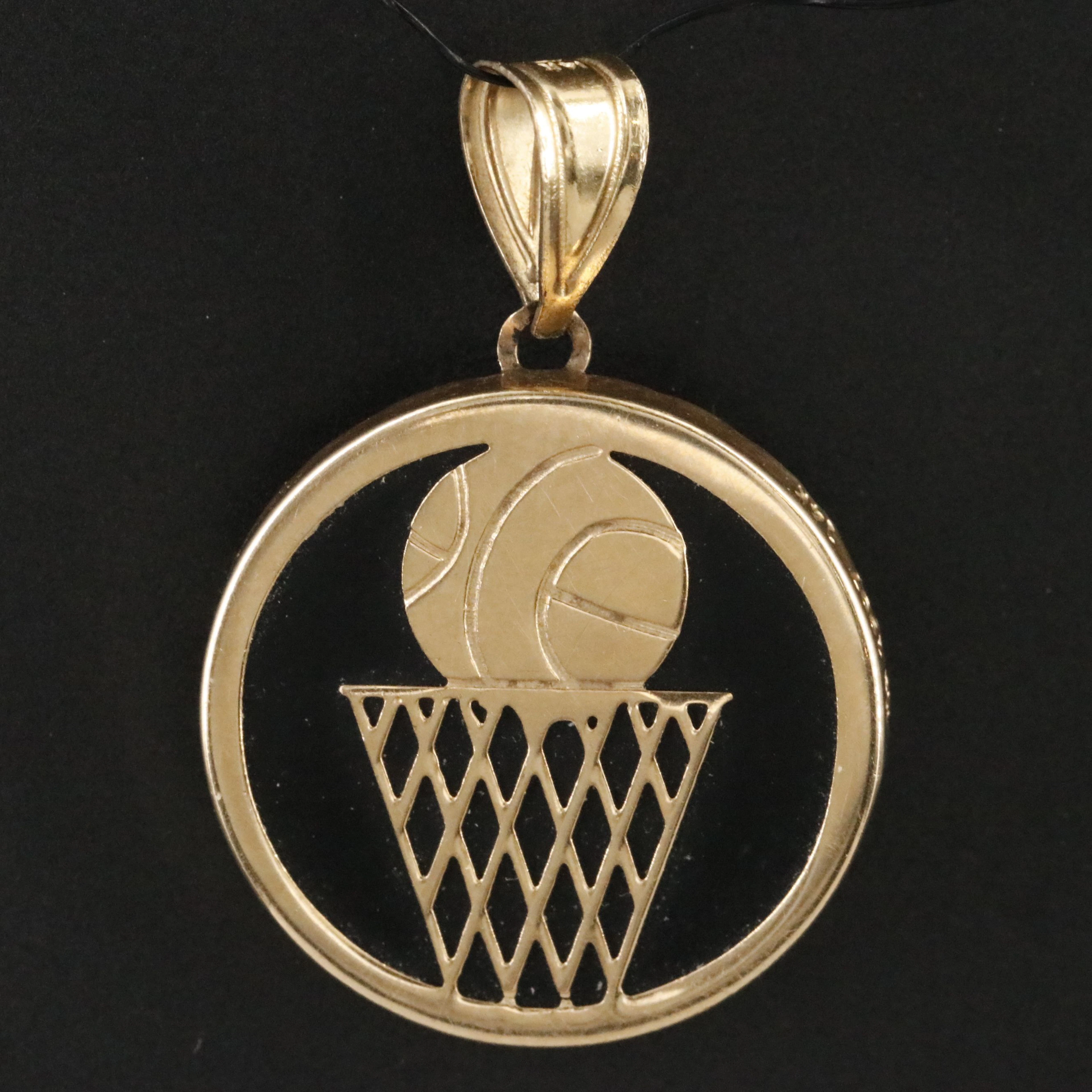 Michael Anthony 14K Black Onyx Basketball Pendant
