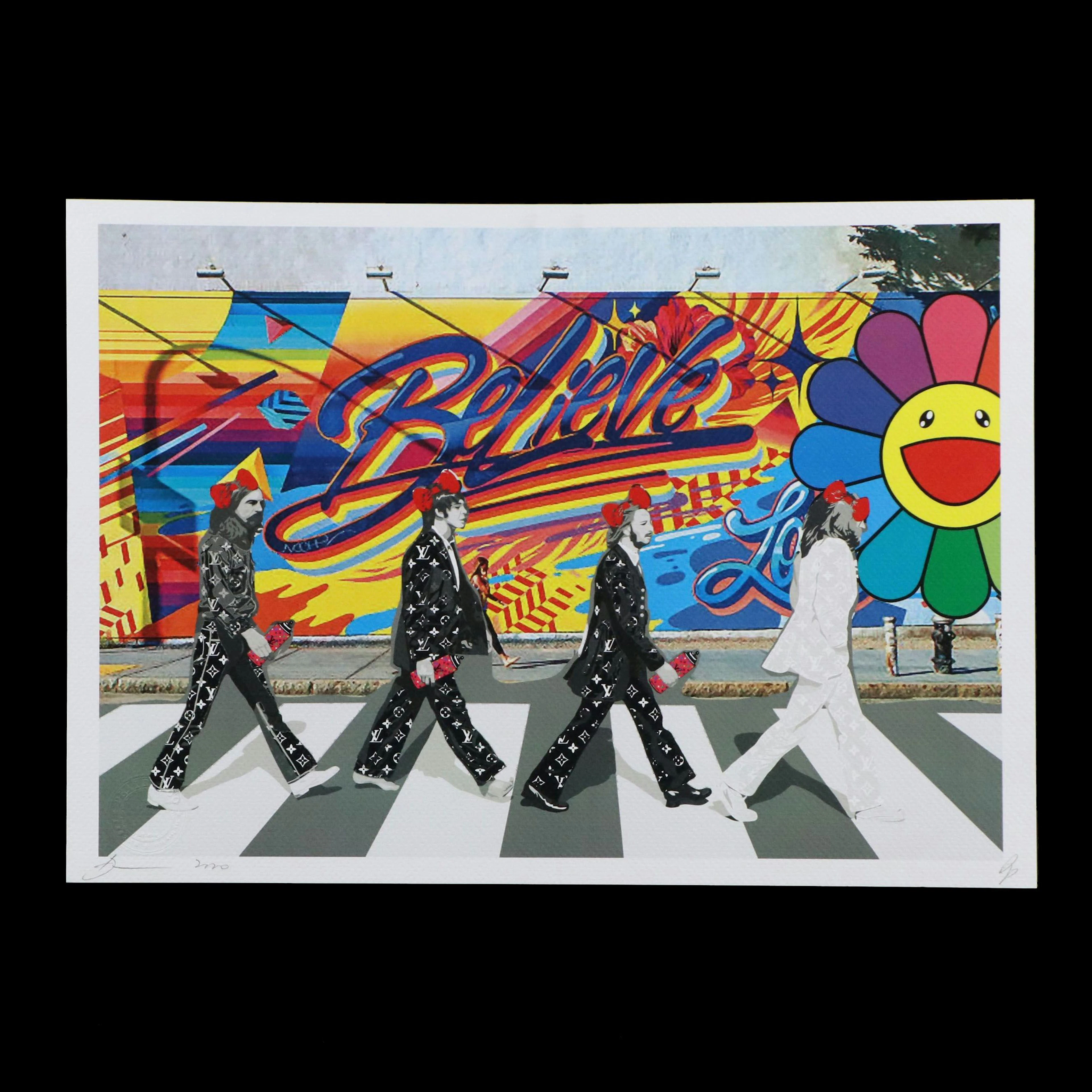 Death NYC Pop Art Digital Graphic Print of The Beatles x Takashi Murakami, 2020