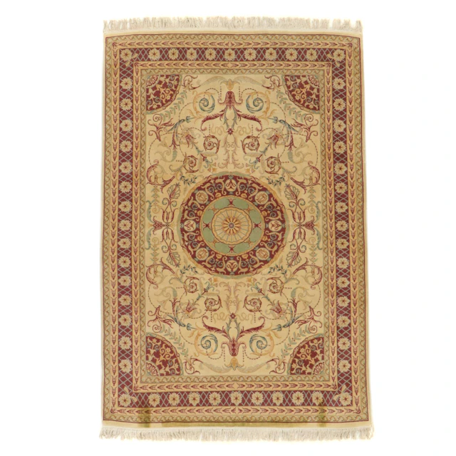 5'6 x 8'10 Hand-Knotted Sino-French Savonnerie Style Area Rug