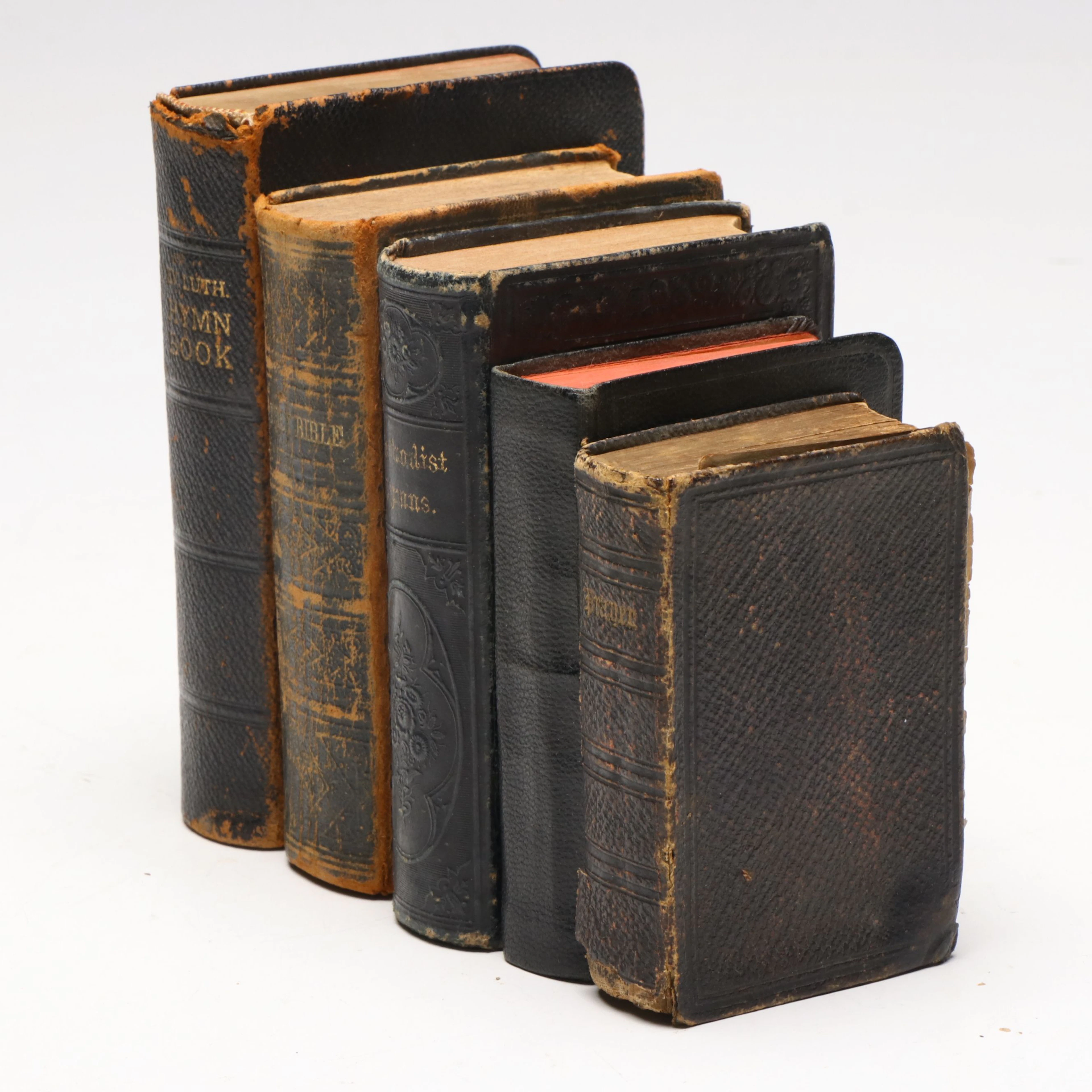 "The Holy Bible" with Other Antique and Vintage Prayer and Hymn Books