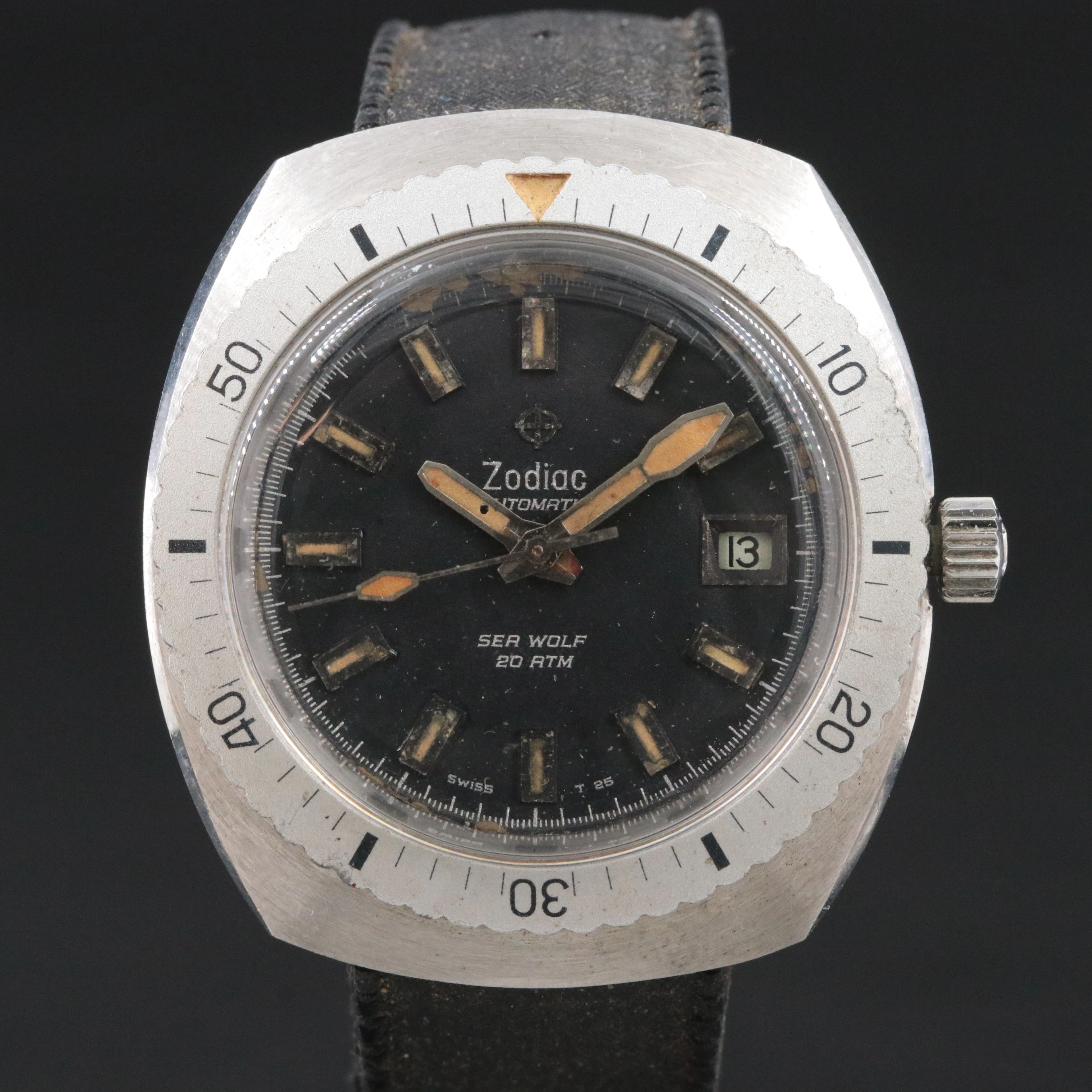 Zodiac Sea Wolf 20ATM Automatic Date Steel Watch Ref. 722 906