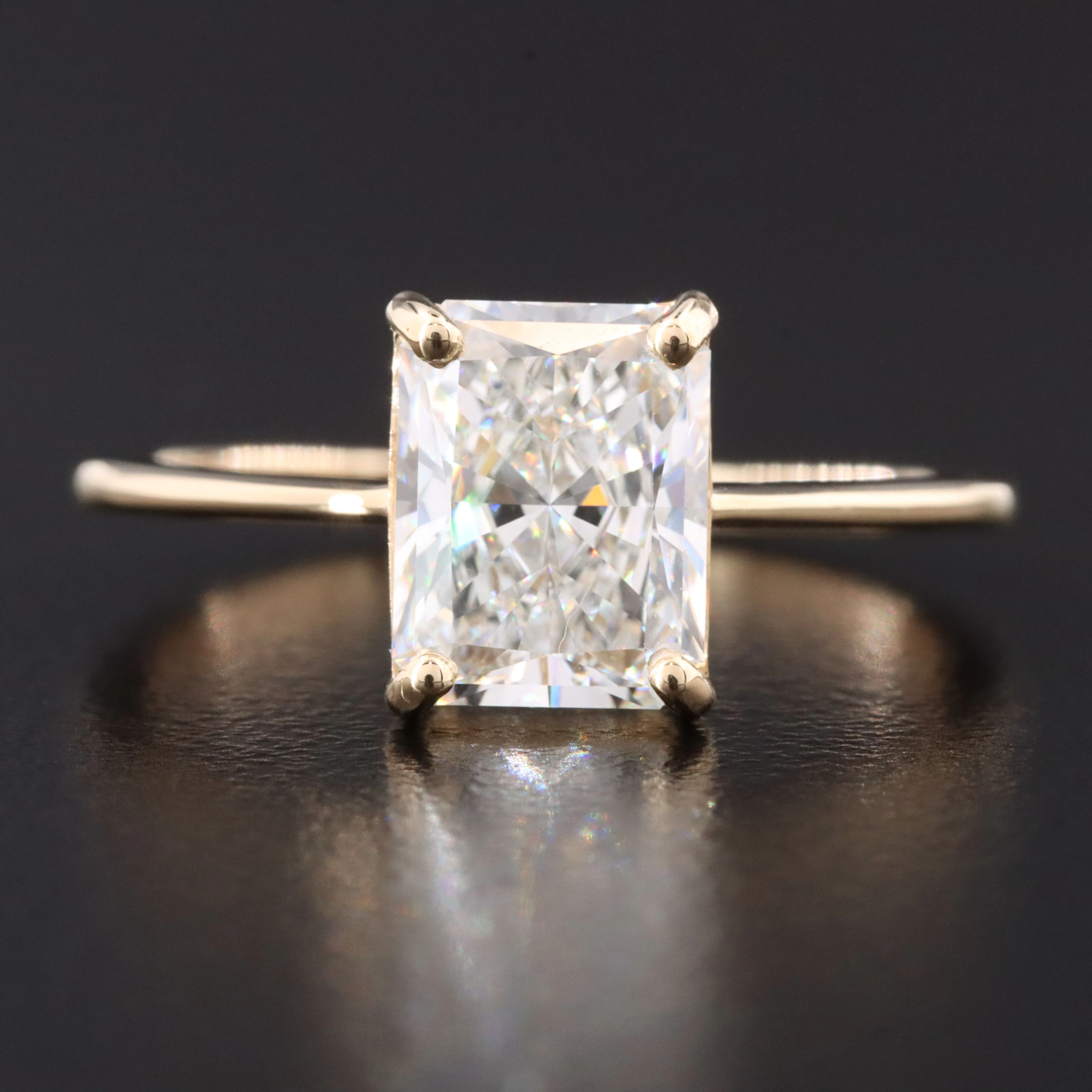 14K 1.80 CT Lab Grown Diamond Solitaire Ring with IGI Report