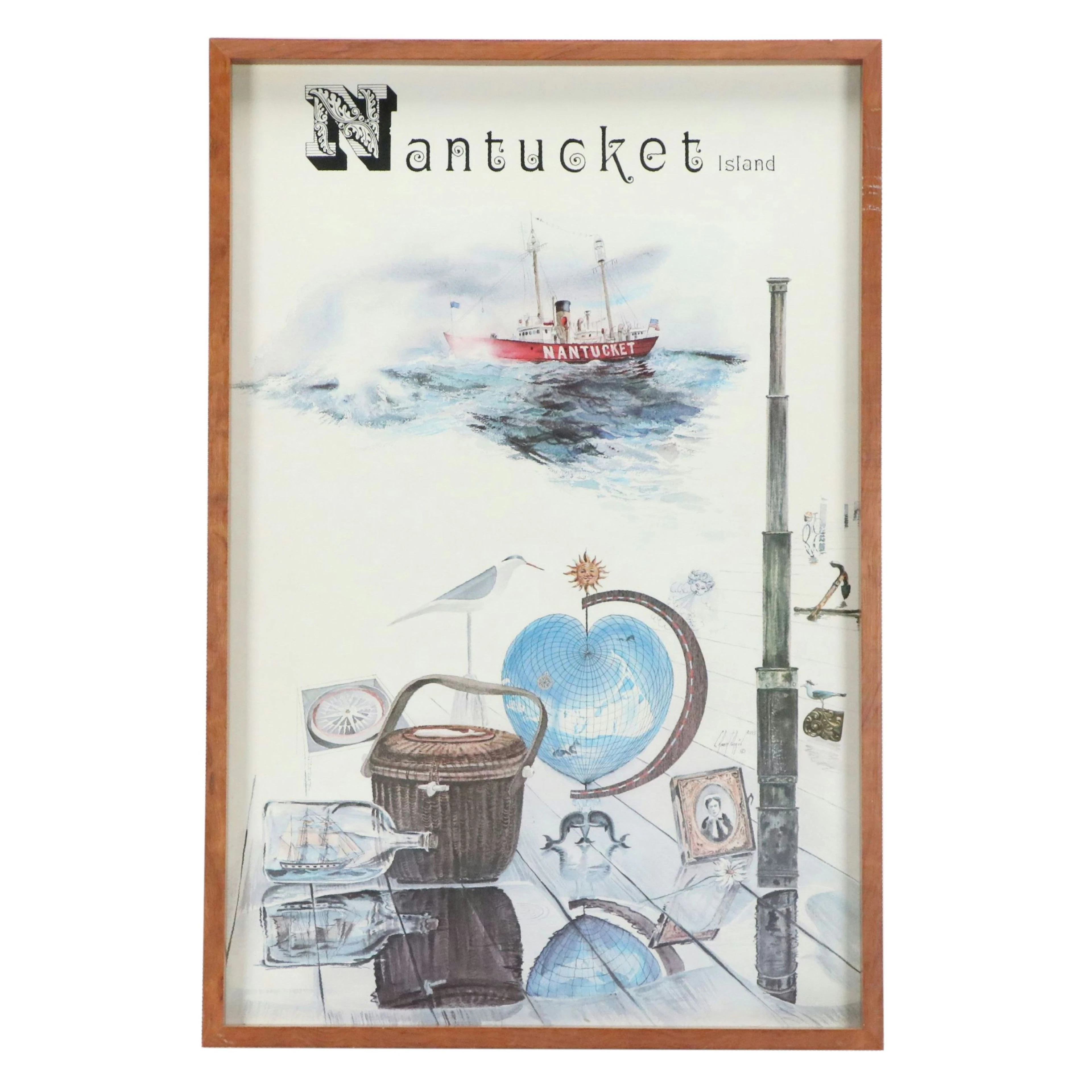 Offset Lithograph After Charles Robert Perrin "Nantucket Island"
