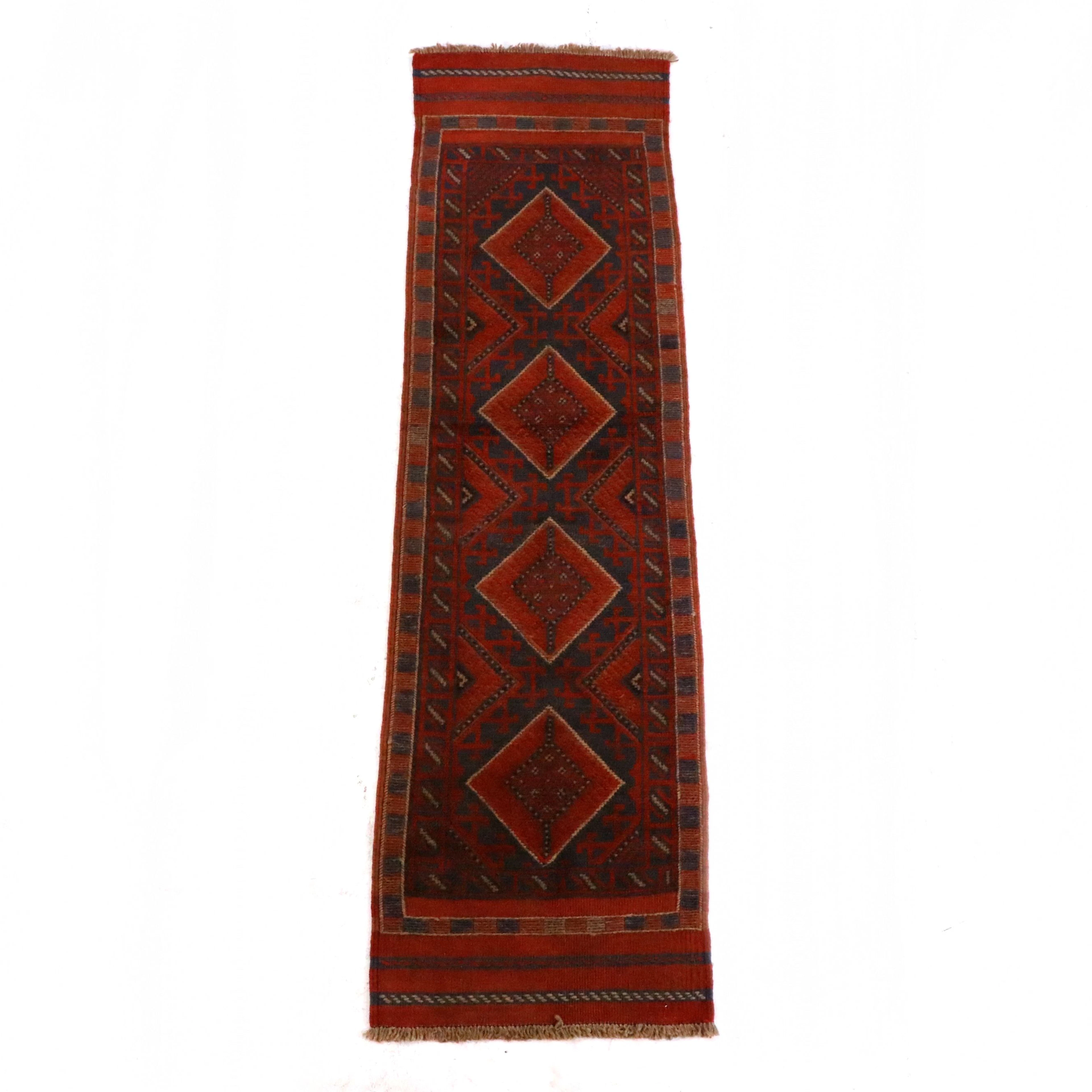 2'1 x 7'7 Handmade Afghan Mashwani Carpet Runner