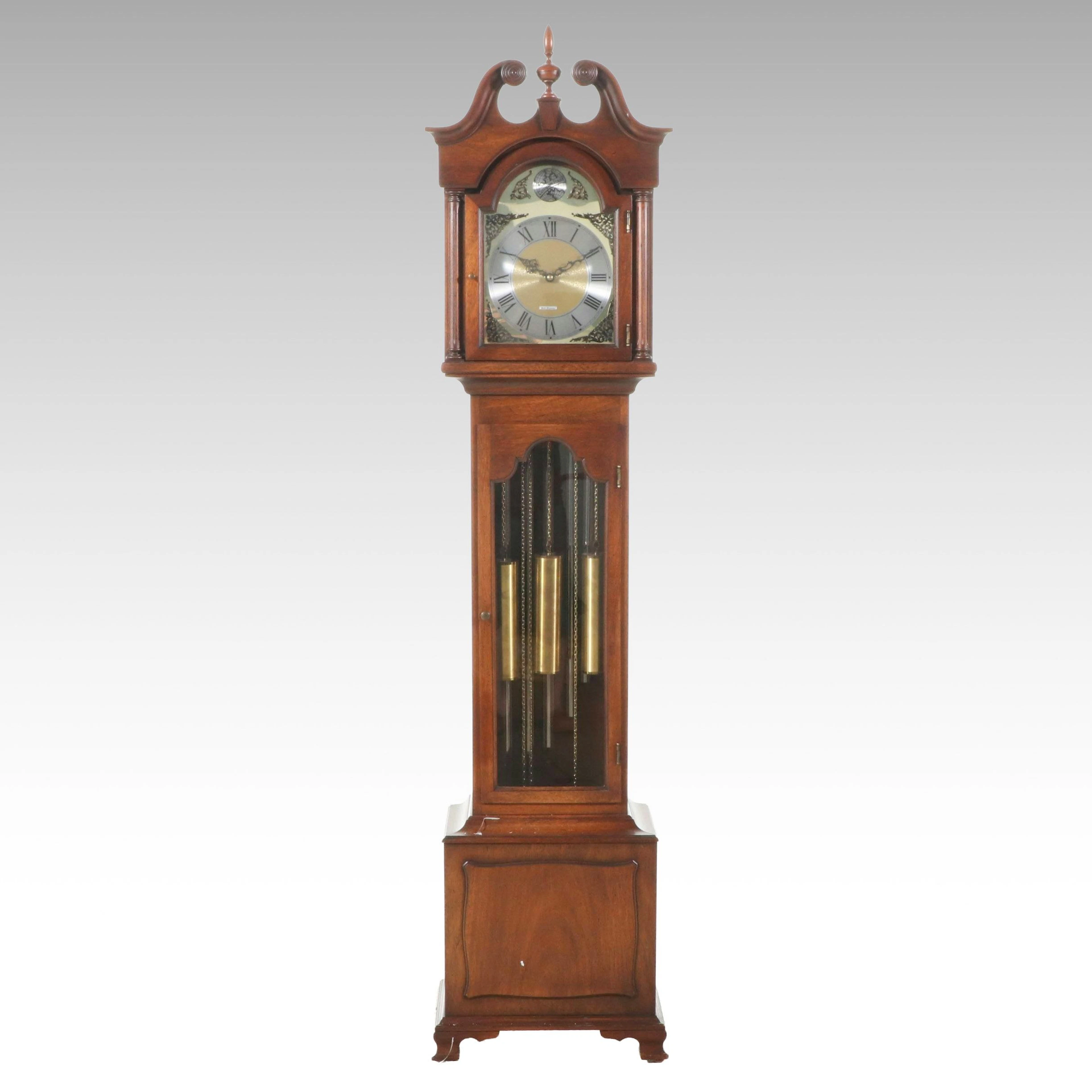 Seth Thomas Chippendale Style Wooden Grandfather Clock, Late 20th Century
