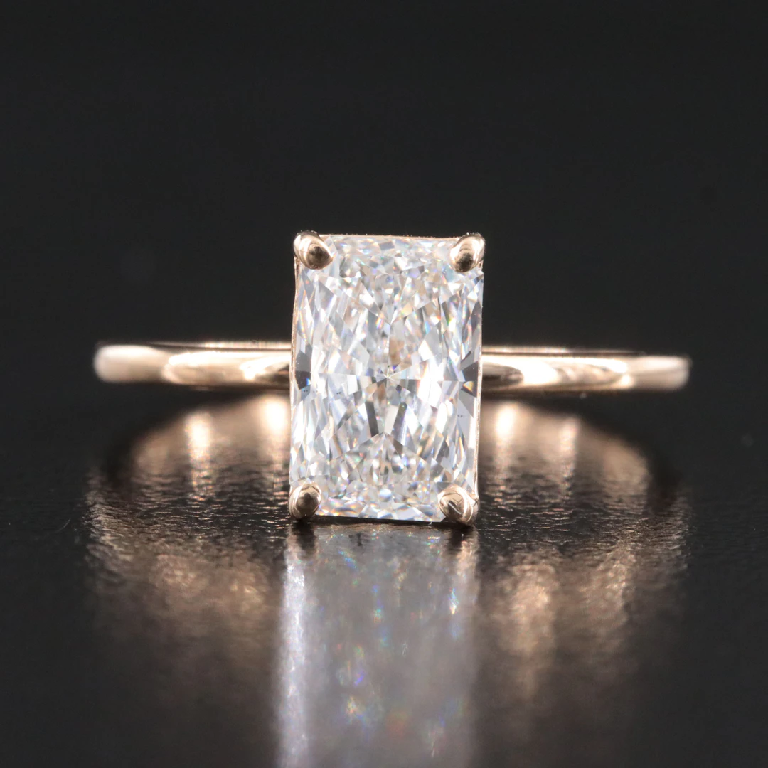 14K 1.51 CT Lab Grown Diamond Ring with IGI Report