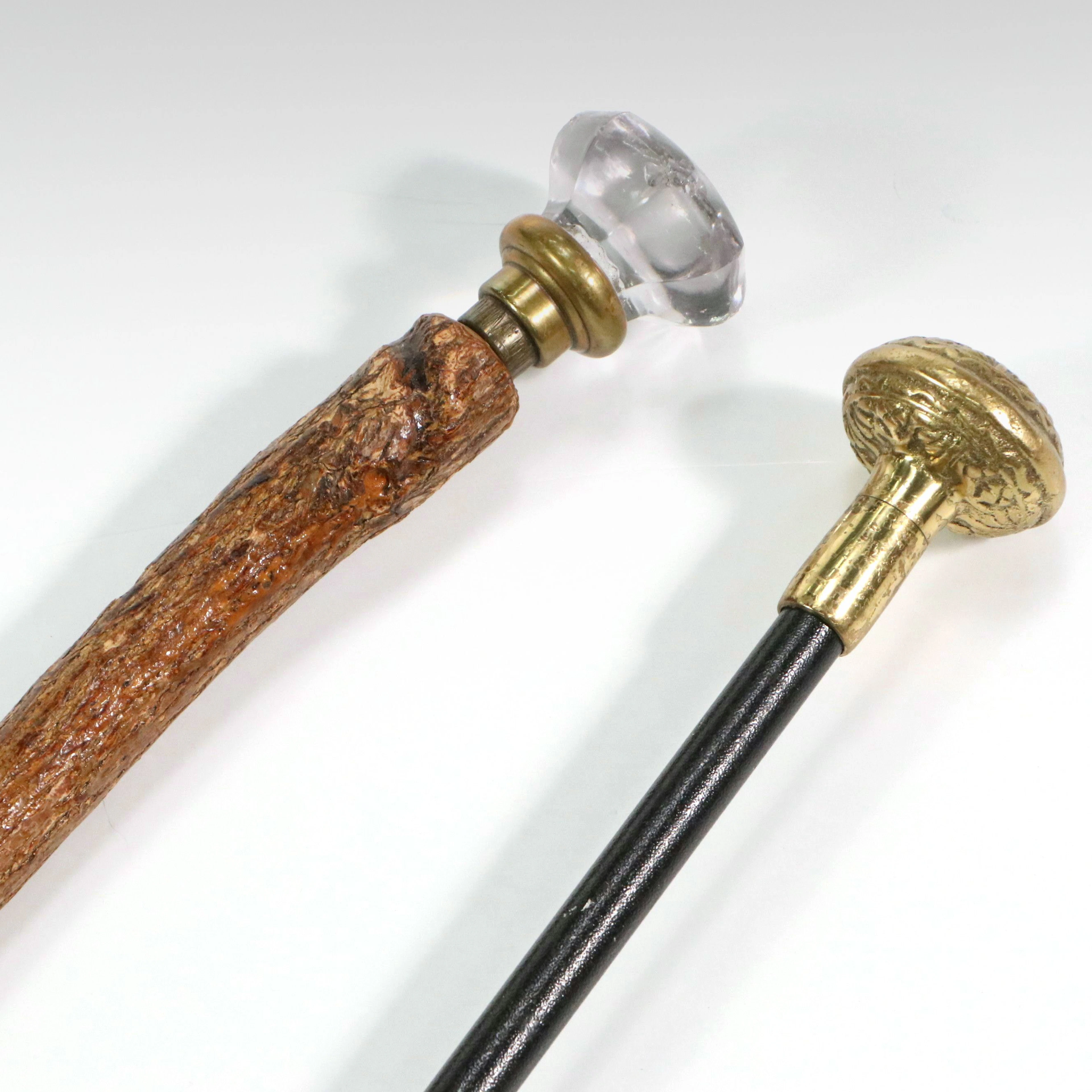 Twisted Wood Walking Stick and Cape Hatteras Metal Cane