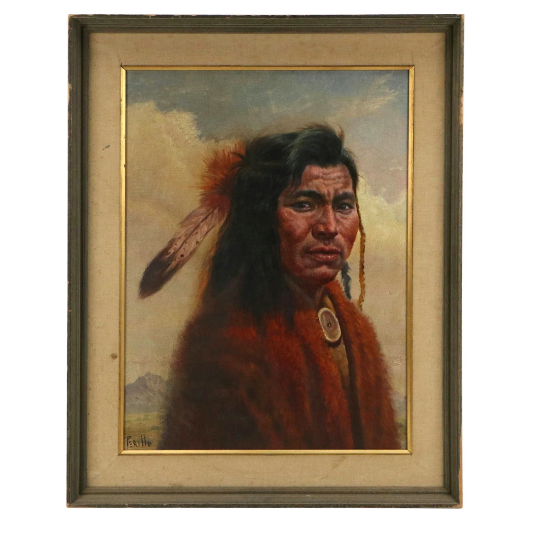 Gregory Perillo Oil Painting "Bob Eagle (Nez Perce)"