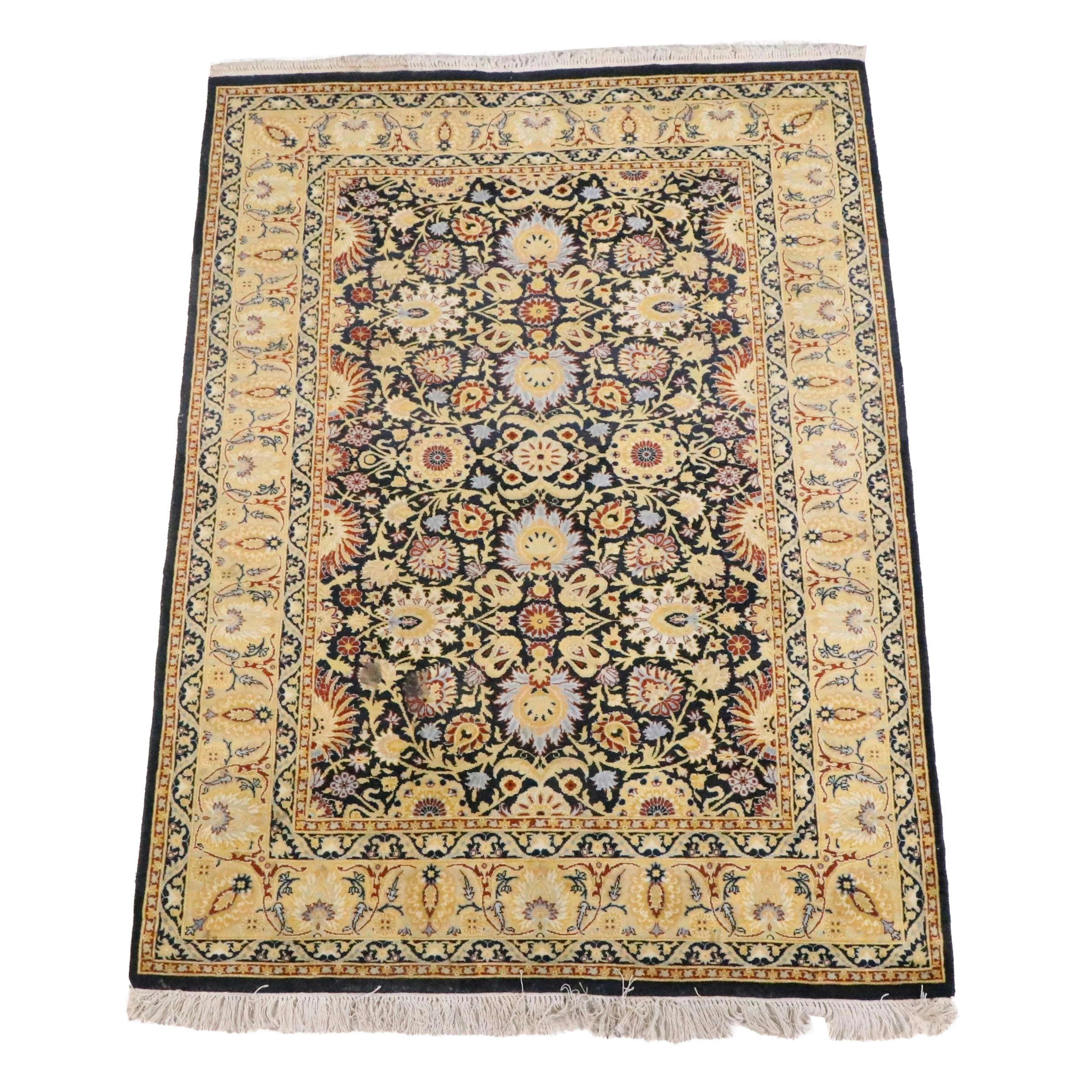 4'2 x 6'4 Hand-Knotted Sino-Persian Tabriz Area Rug
