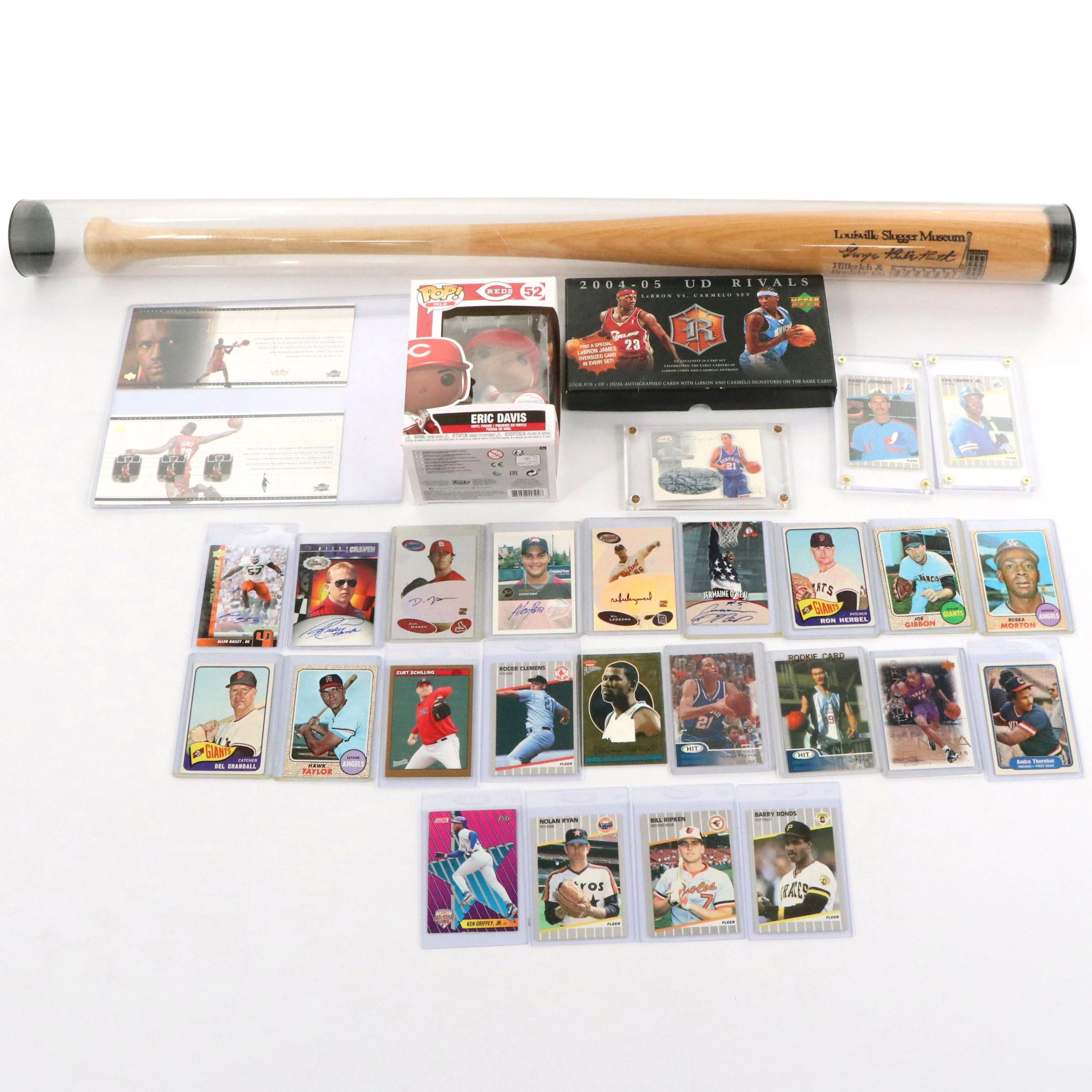 Louisville Slugger Museum Babe Ruth Model Baseball Bat with Sports Cards & More