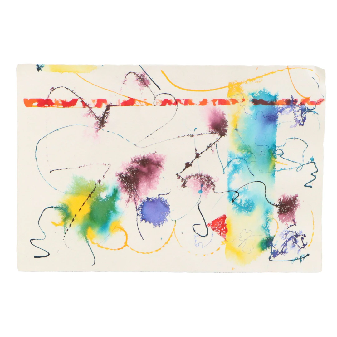 Rosemarie Bloch Abstract Acrylic Ink Painting