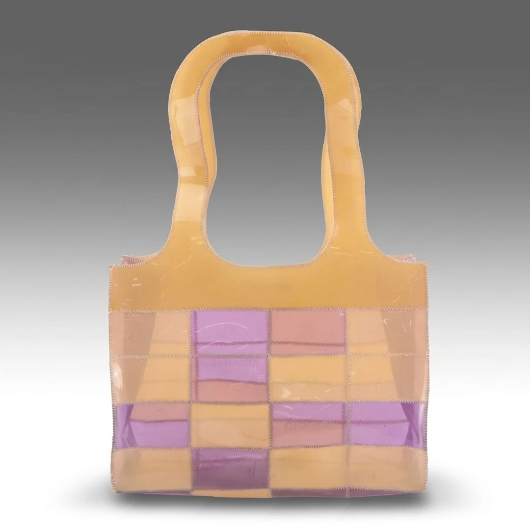 Chanel Shoulder Tote Bag in Naked Patchwork Purple and Beige PVC