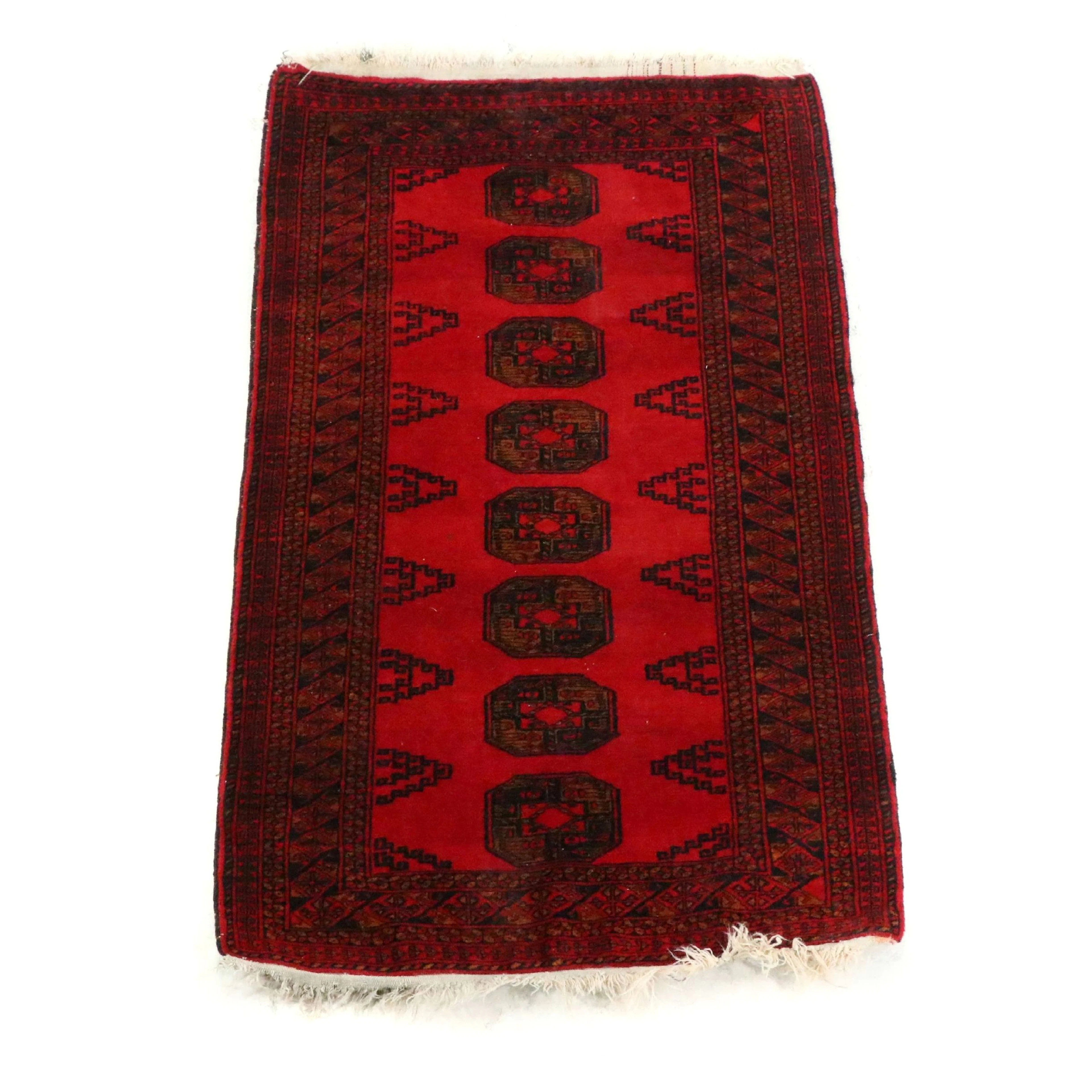 3'4 x 5'10 Hand-Knotted Pakistani Bokhara Area Rug