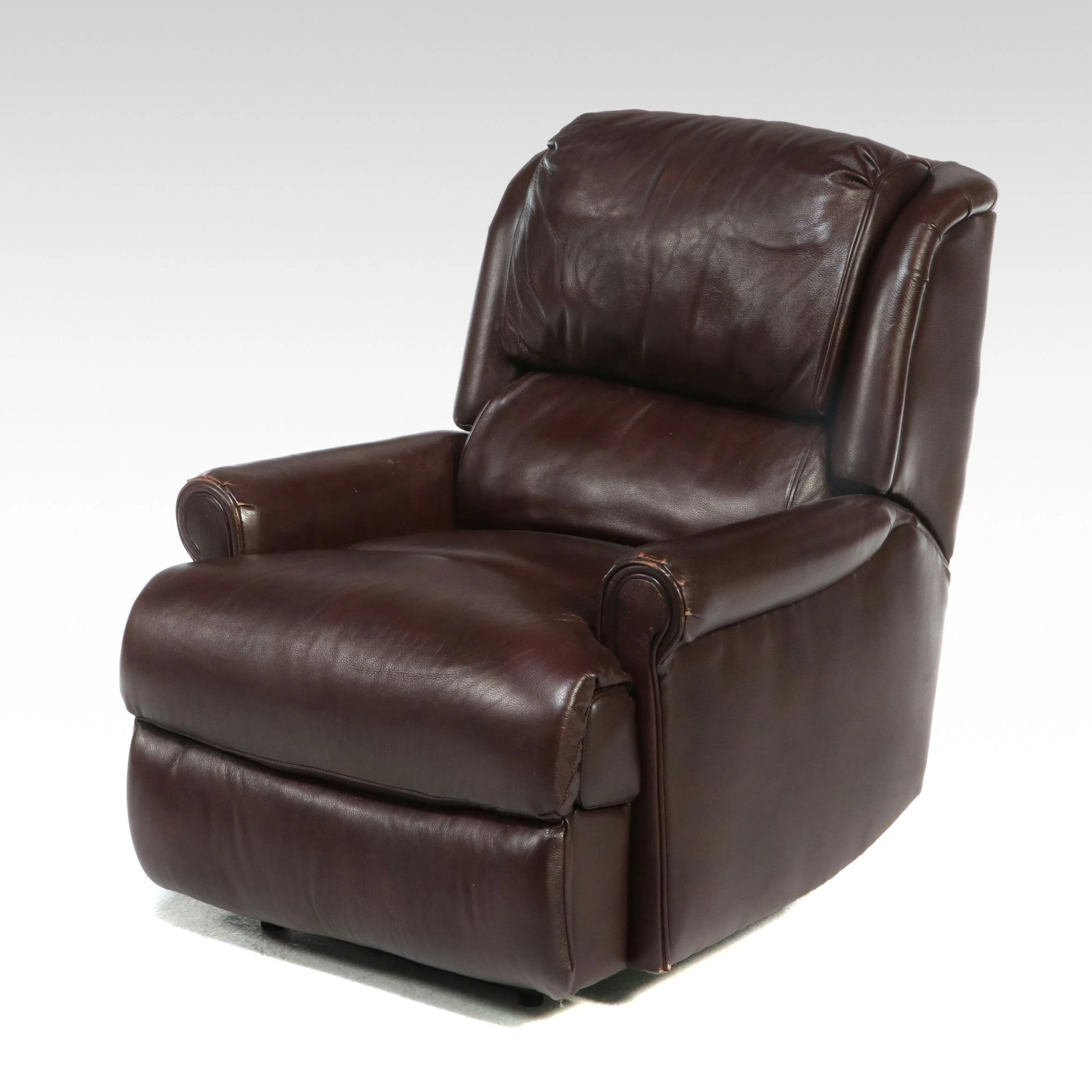 Brown Leather Upholstered Recliner