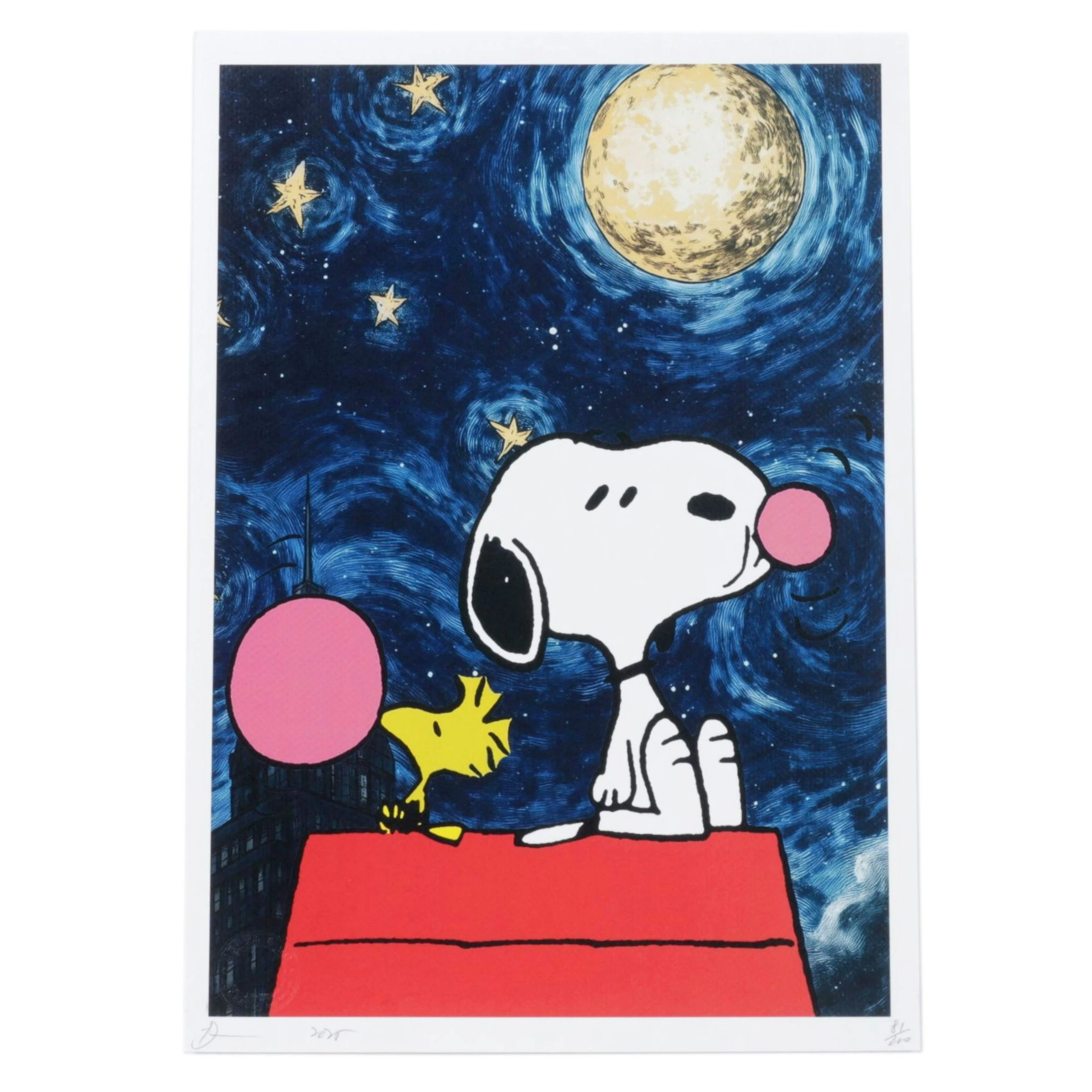 Death NYC Pop Art Graphic Homage to Snoopy and Woodstock, 2026