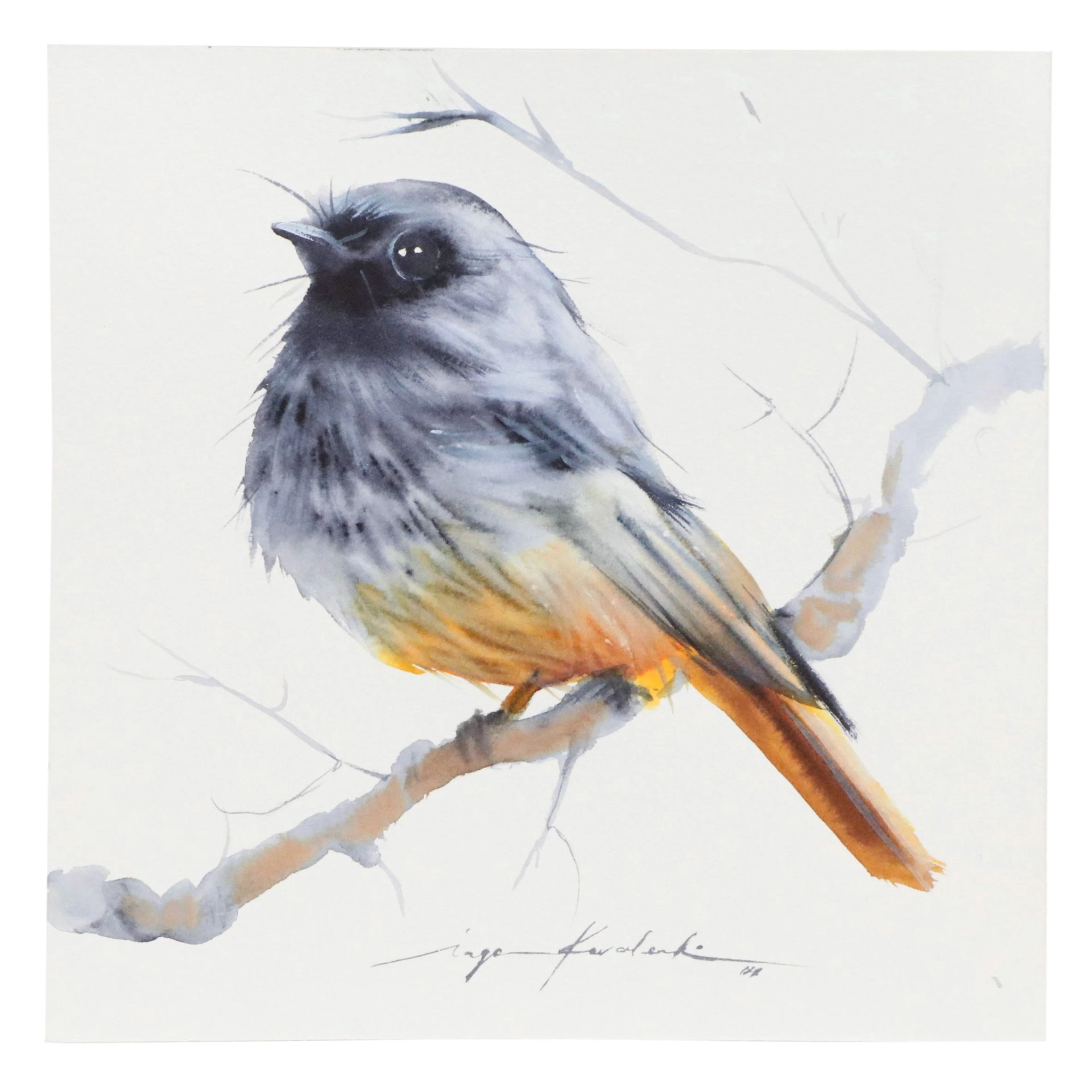 Inga Kovalenko Watercolor Painting of Bird, 2026