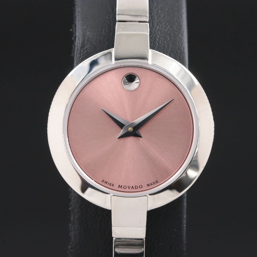 Movado Bela Pink Museum Dial Stainless Steel Swiss Quartz Watch