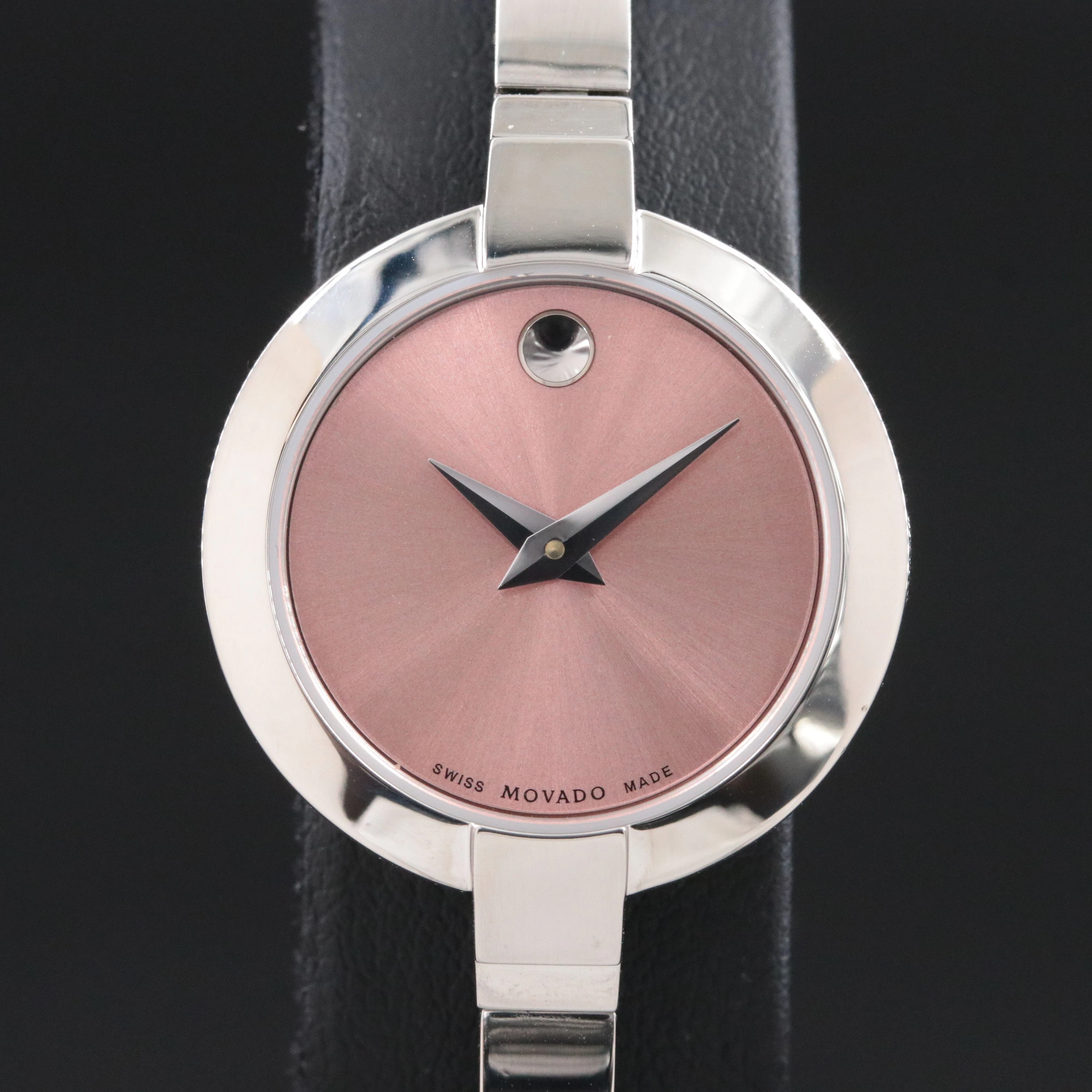 Movado Bela Pink Museum Dial Stainless Steel Swiss Quartz Watch