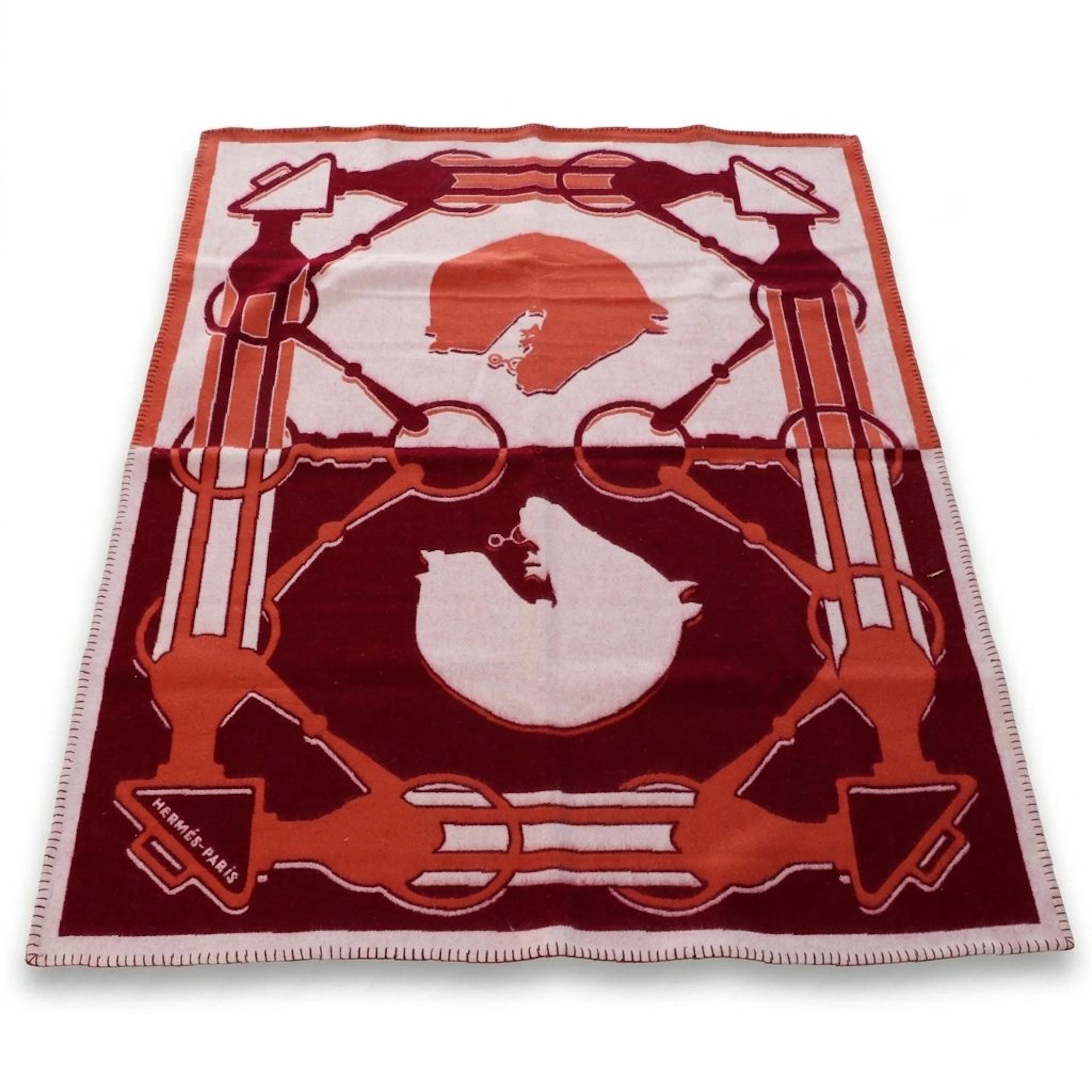 Hermès "Tatersale" Merino Wool and Cashmere Blanket