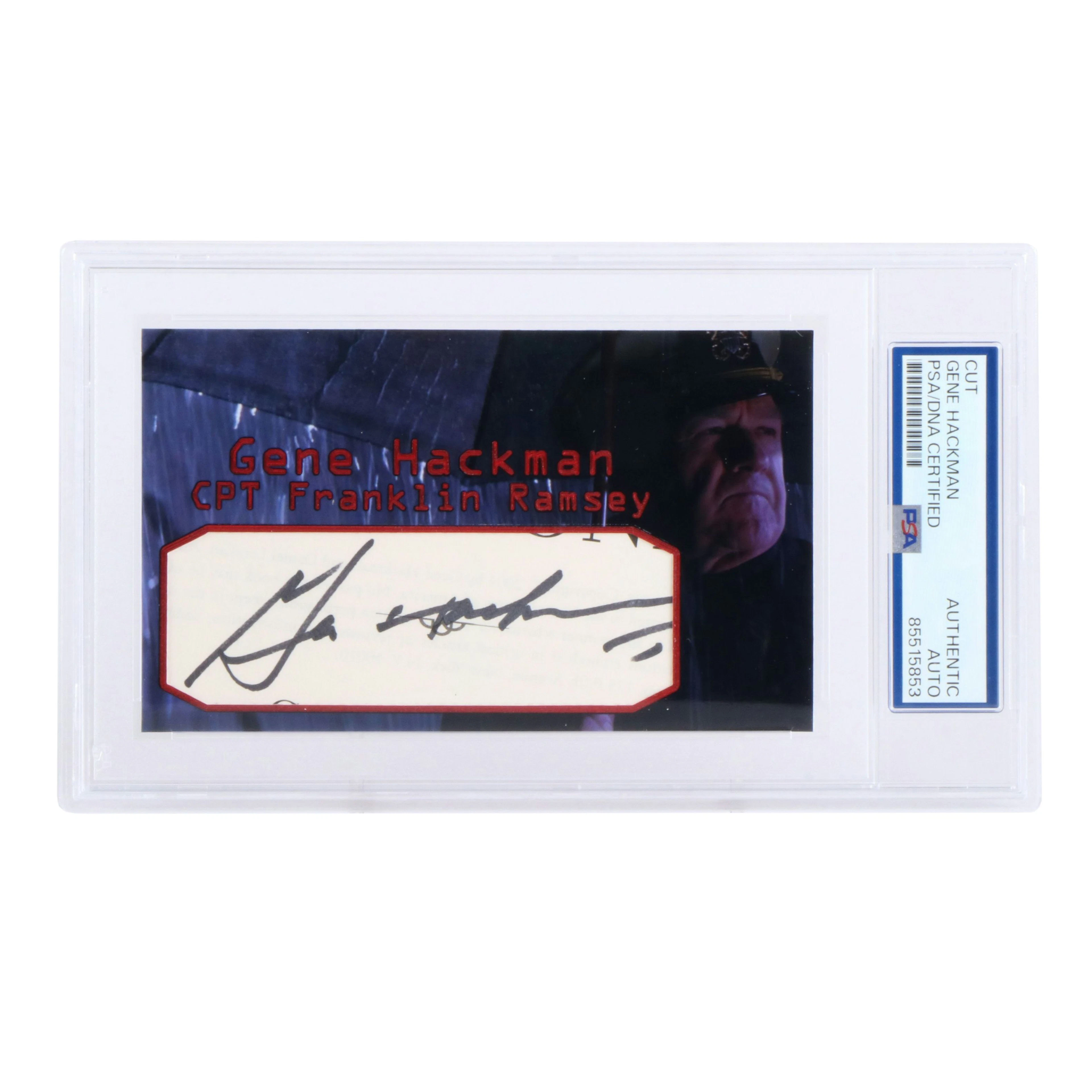 Gene Hackman Signed and Slabbed 1/1 Cut, PSA
