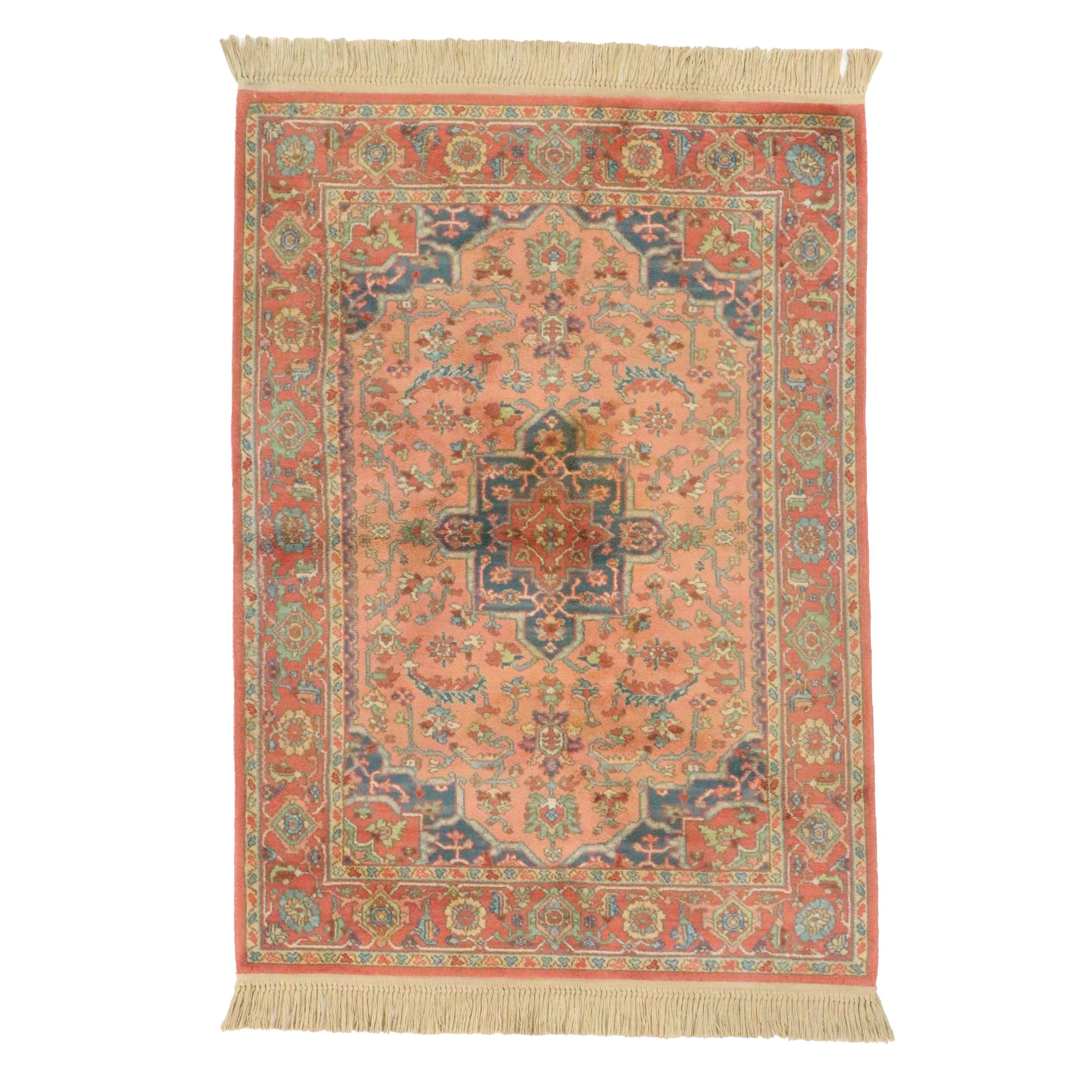 4'4 x 6'9 Machine Made Karastan Medallion Serapi Area Rug