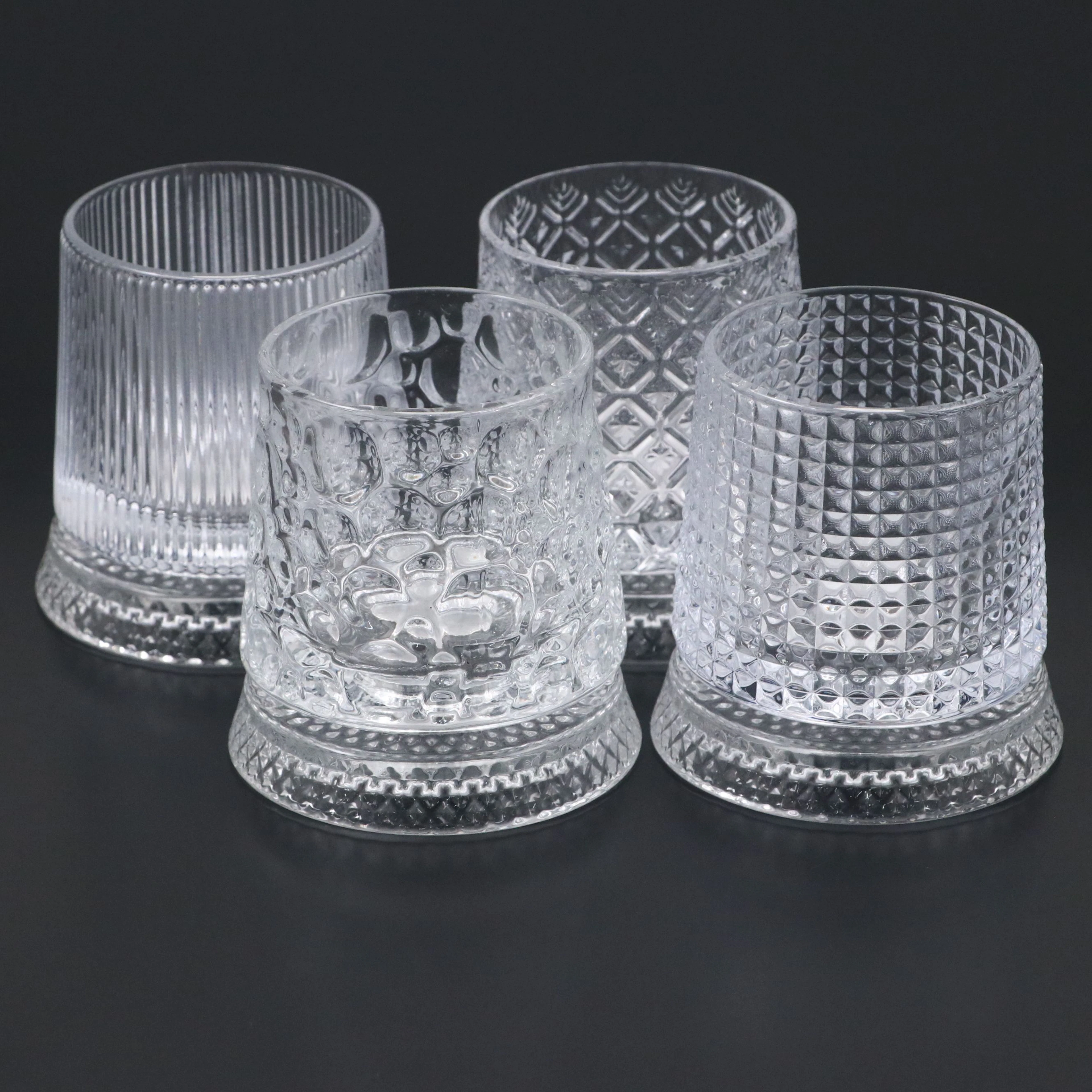 Christian Dior Rotating Old Fashioned Glass and Coaster Set, 21st Century