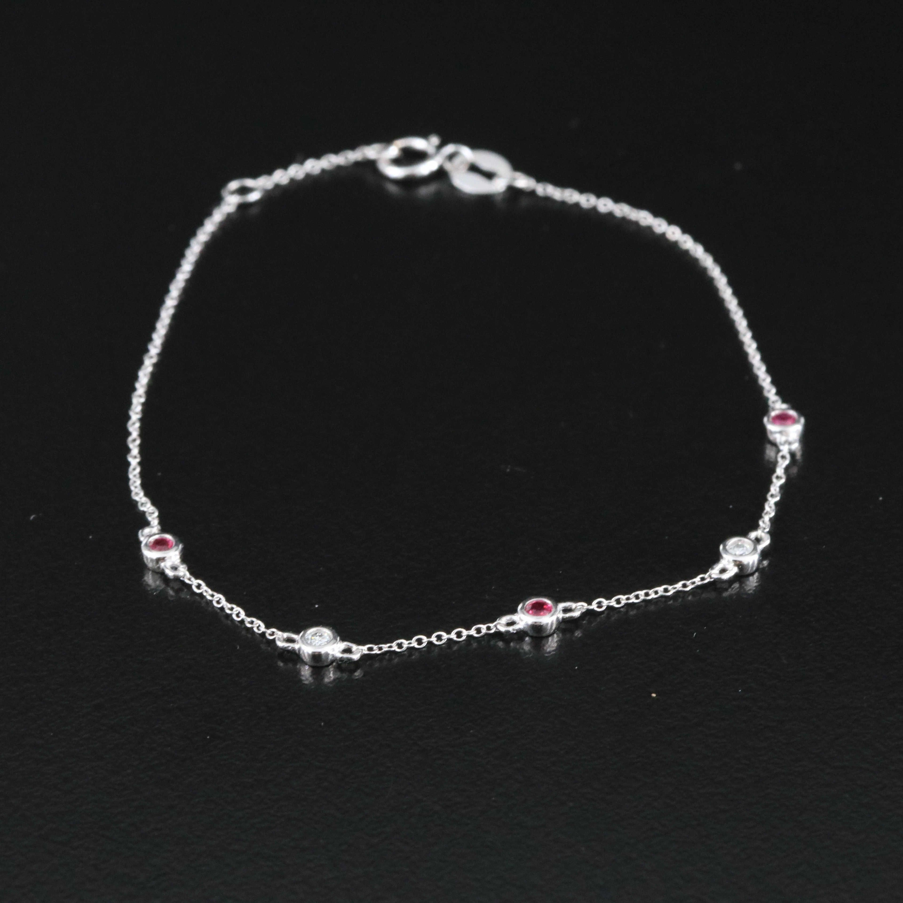 14K Ruby and Diamond Bracelet