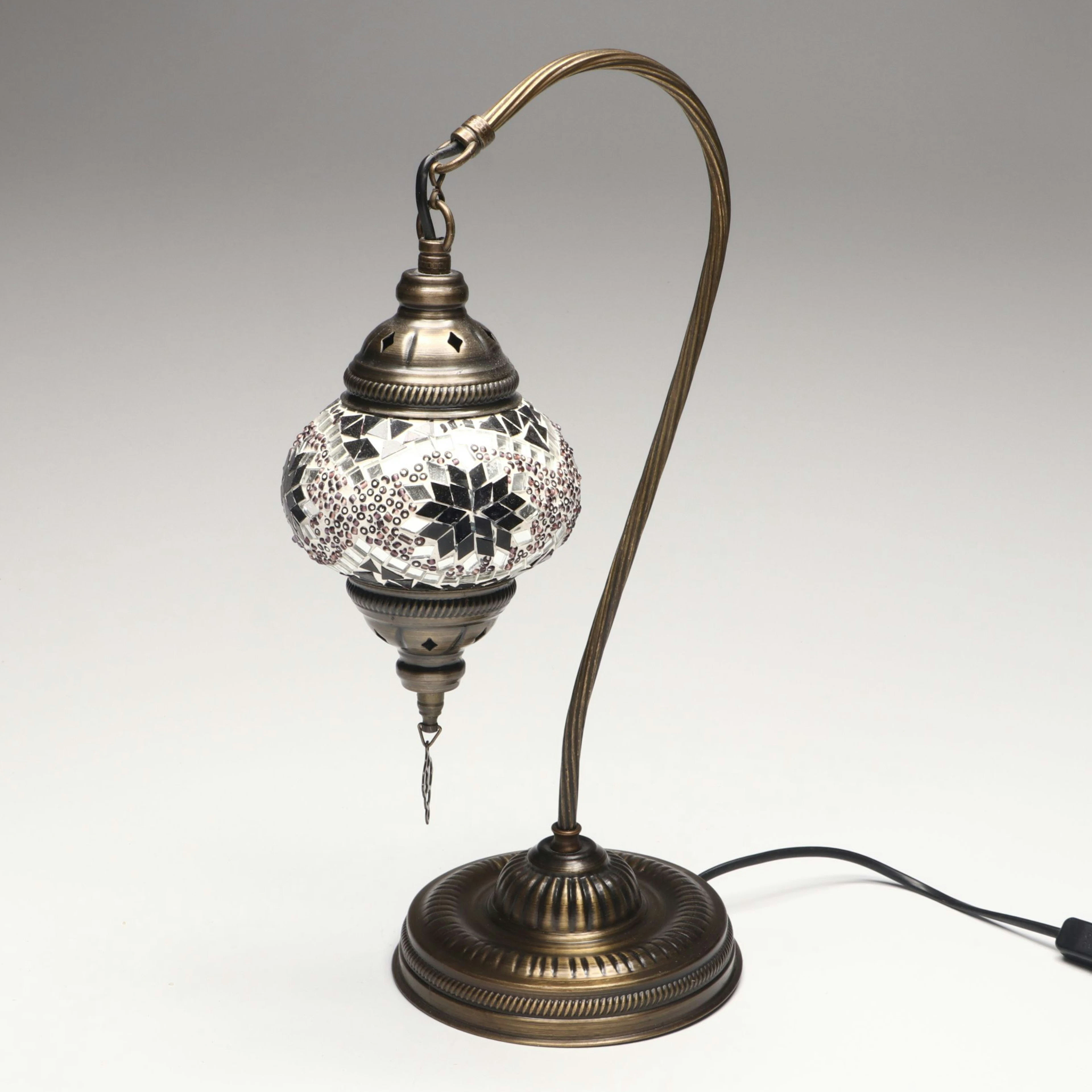 Turkish Mosaic Swan Neck Table Lamp