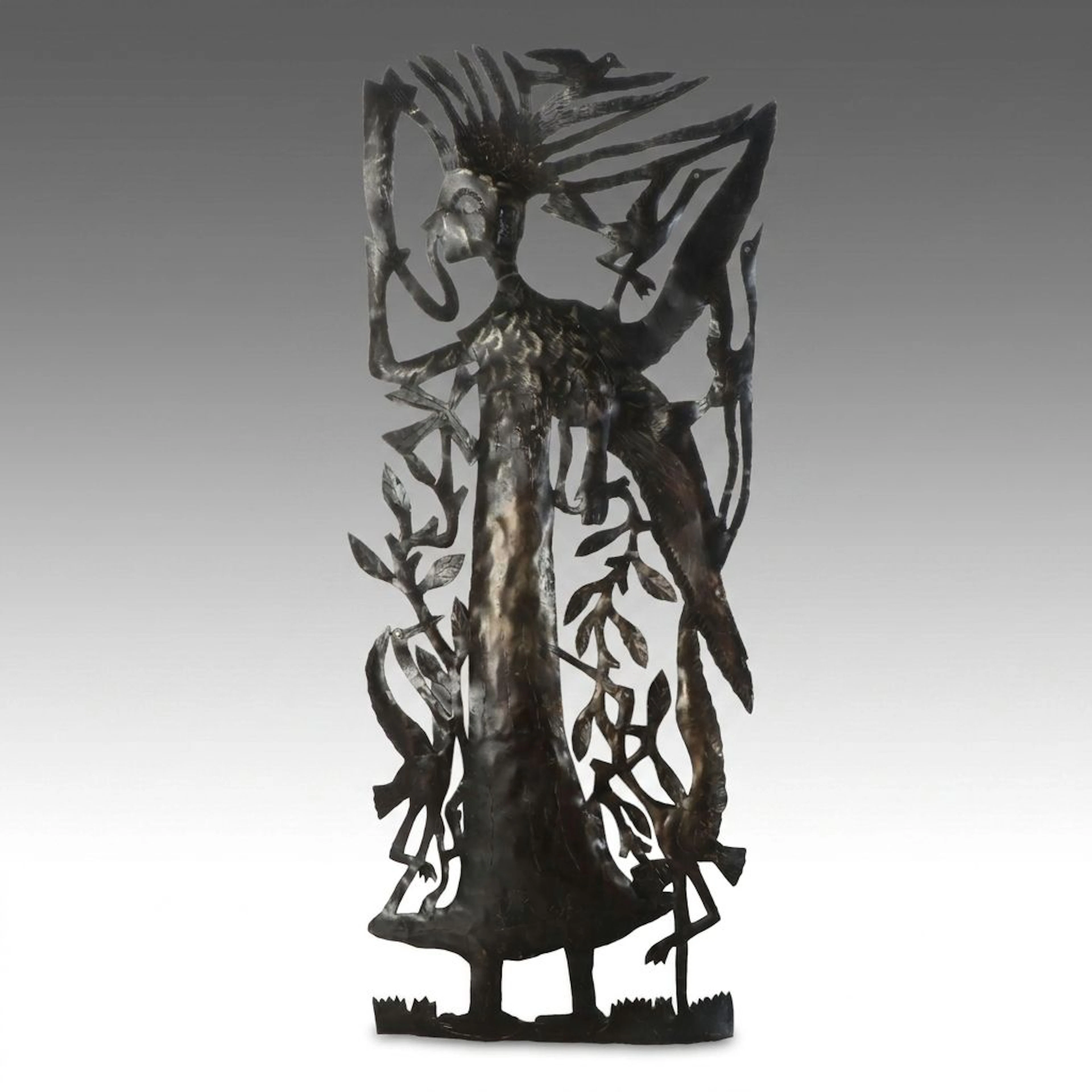 Michée Ramil Remy Haitian Metalwork Angel Sculpture