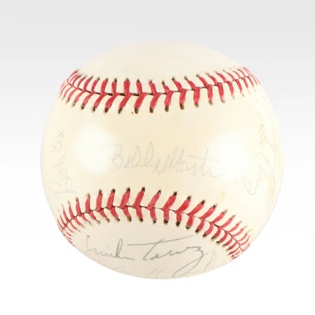 1977 World Series Baseball Signed By Yankees Coaches and Players, JSA