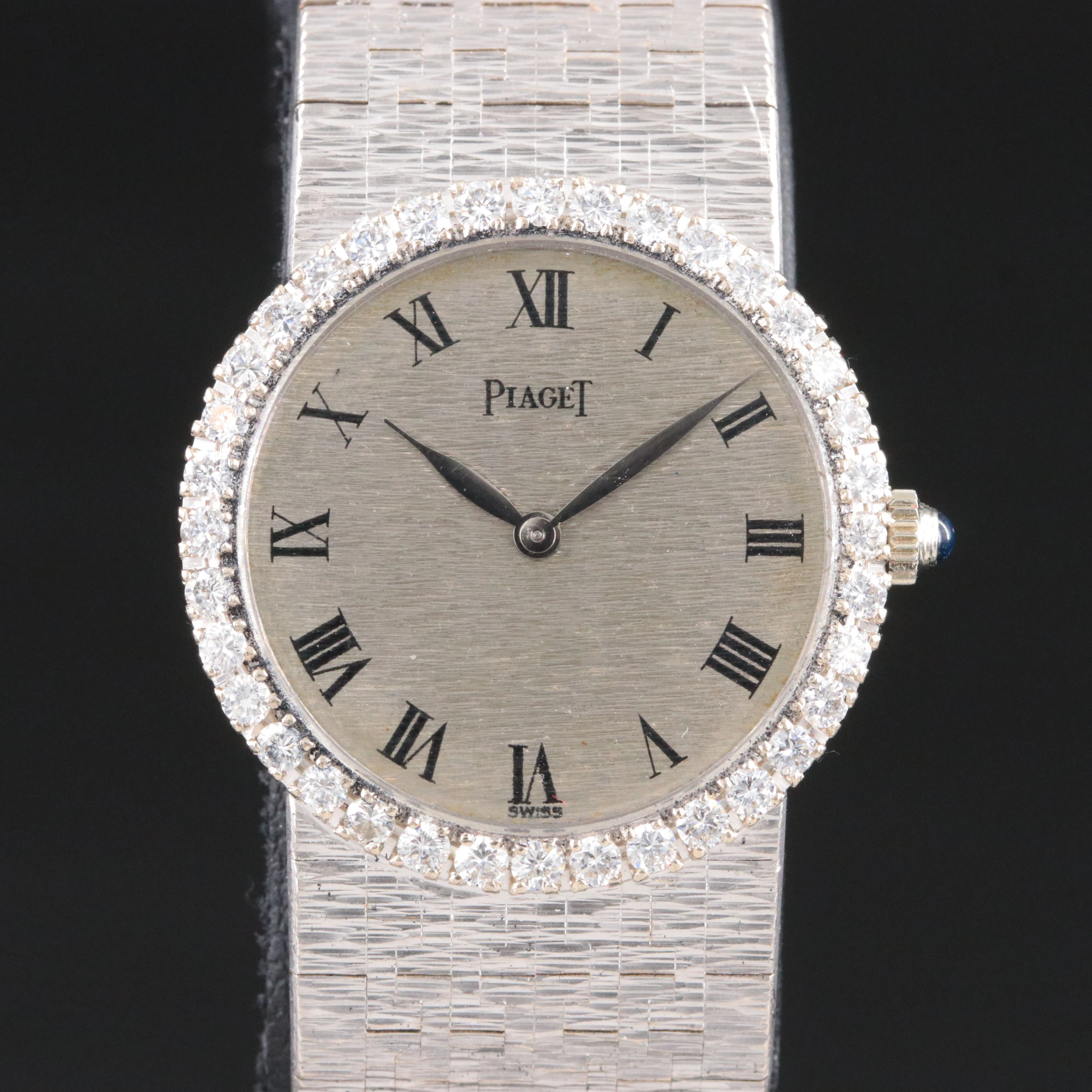 18K Piaget Factory Diamond Stem Wind Watch Ref. 926 A 6