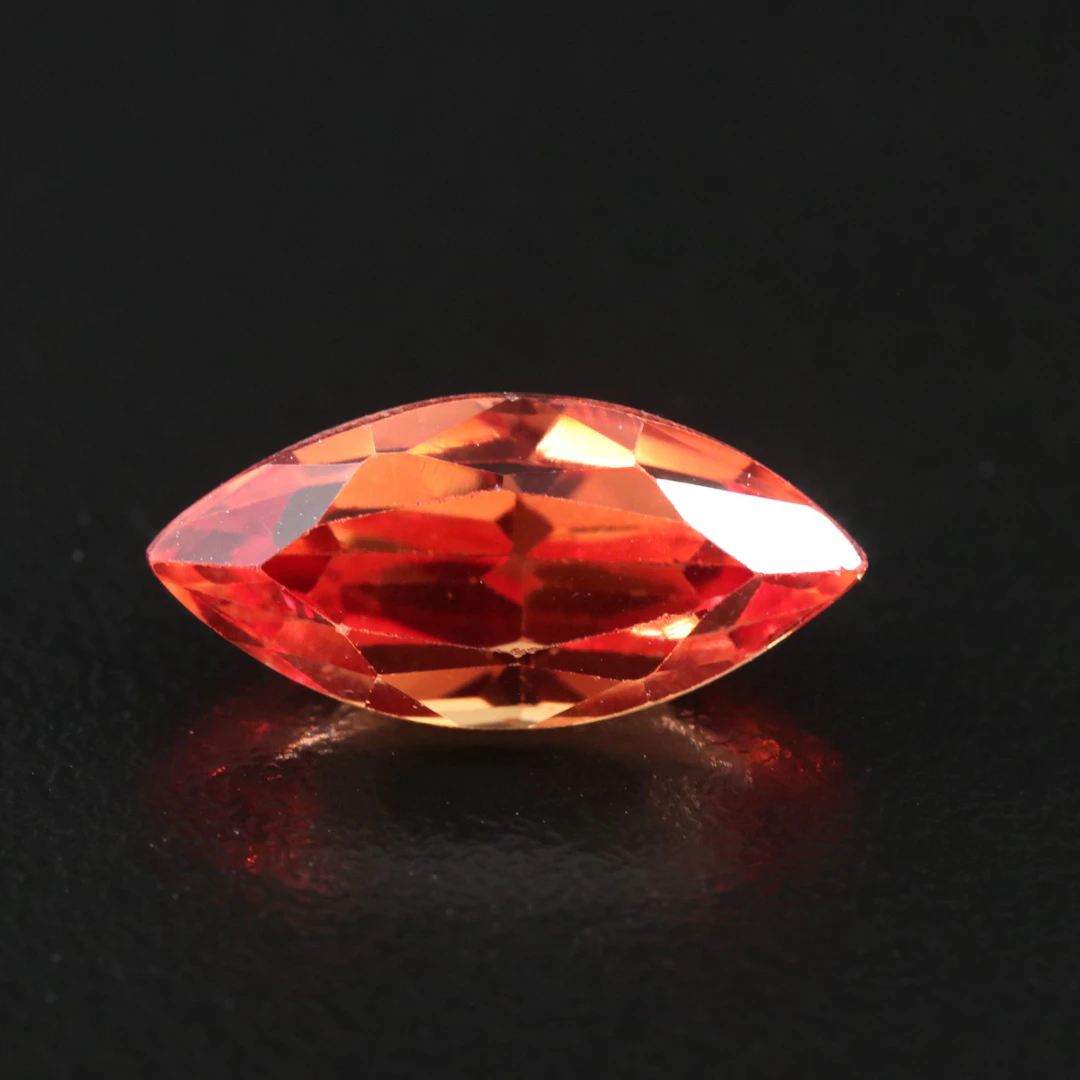 Loose 5.28 CT Lab Grown Orange Sapphire