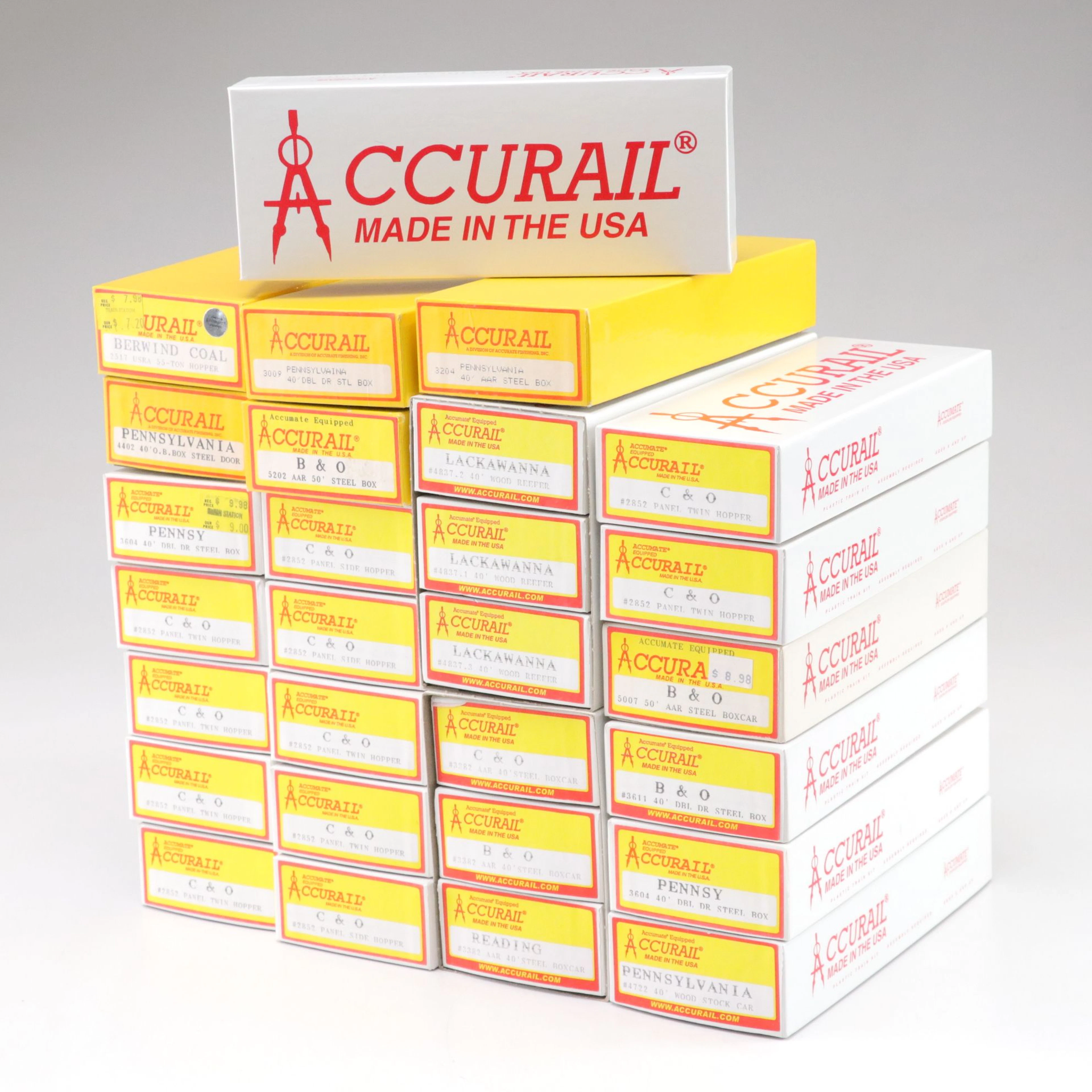 Accurail HO Scale Pennsylvania, Reading & Other Model Train Kits