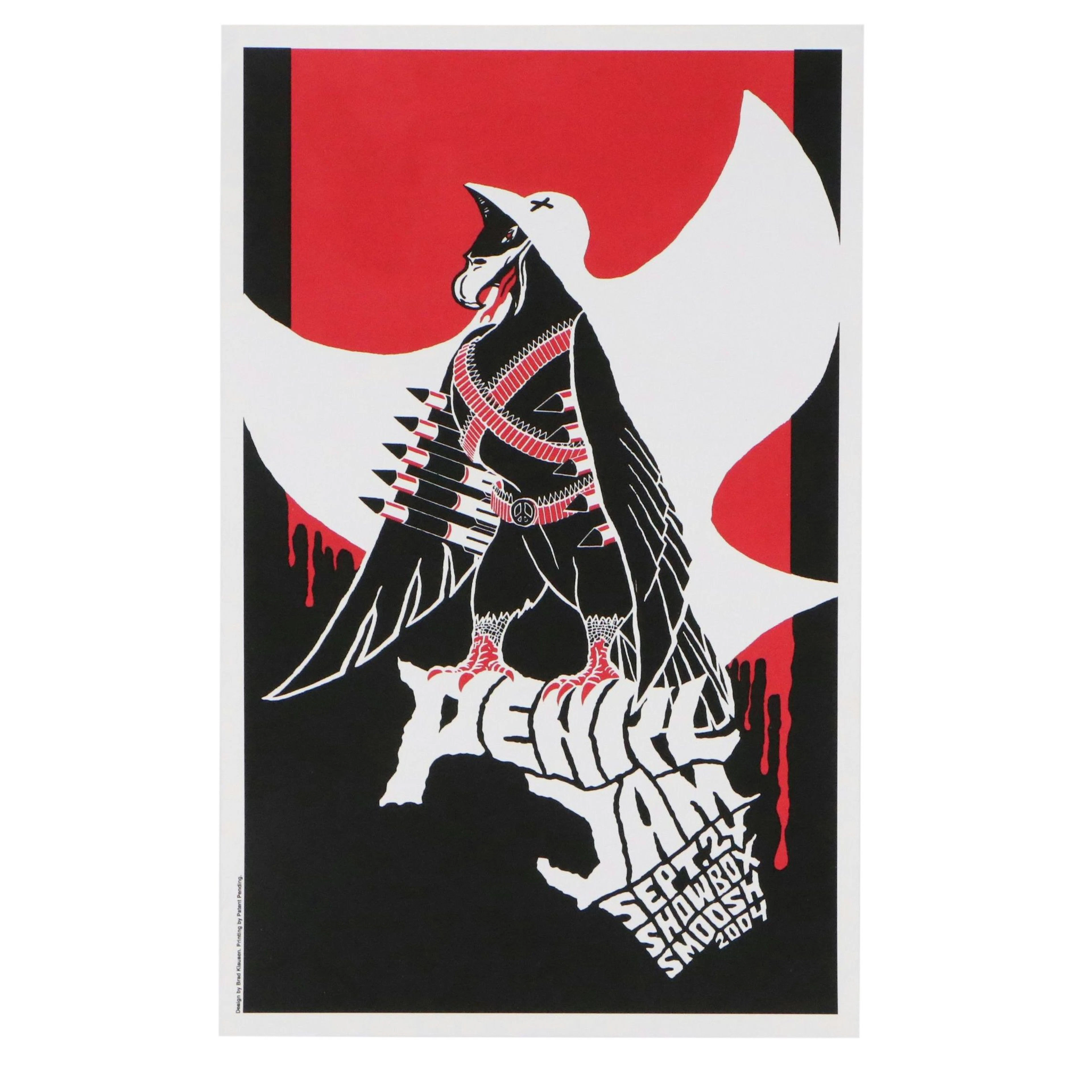 Pearl Jam Serigraph Concert Poster After Brad Klausen, 2004