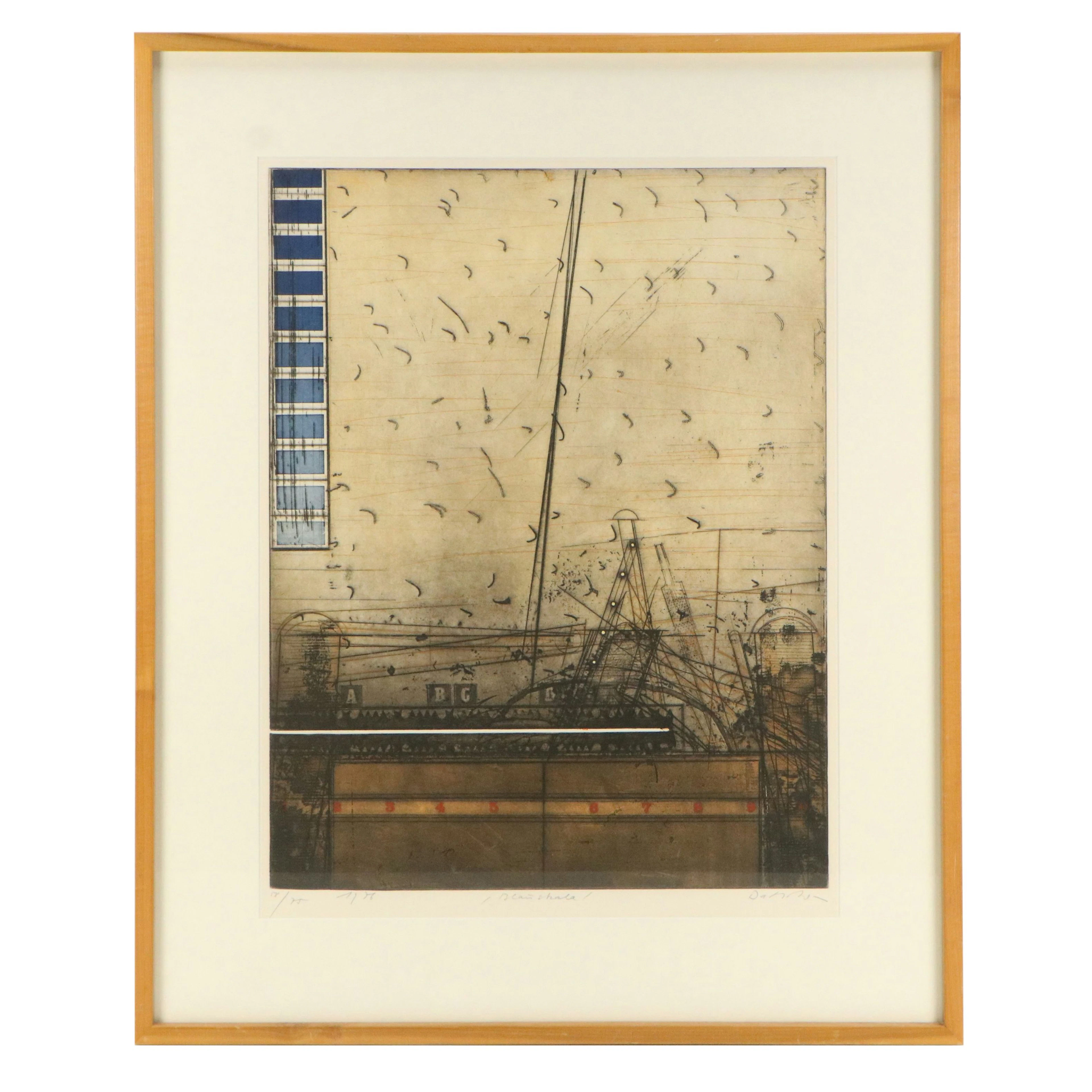 Karl Friedrich Dahmen Etching "Blainshala," 1976