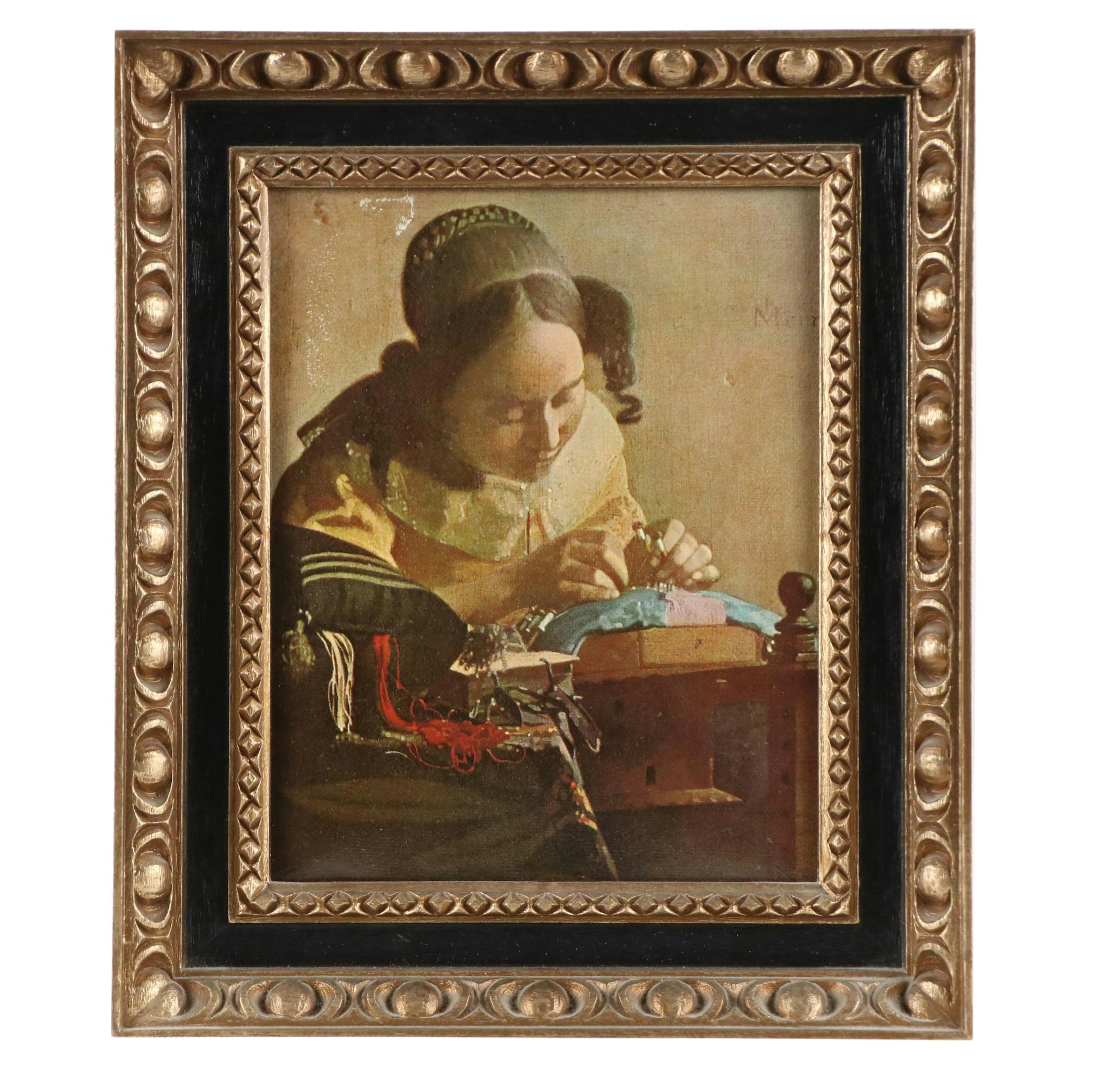 Offset Lithograph After Johannes Vermeer "The Lacemaker"