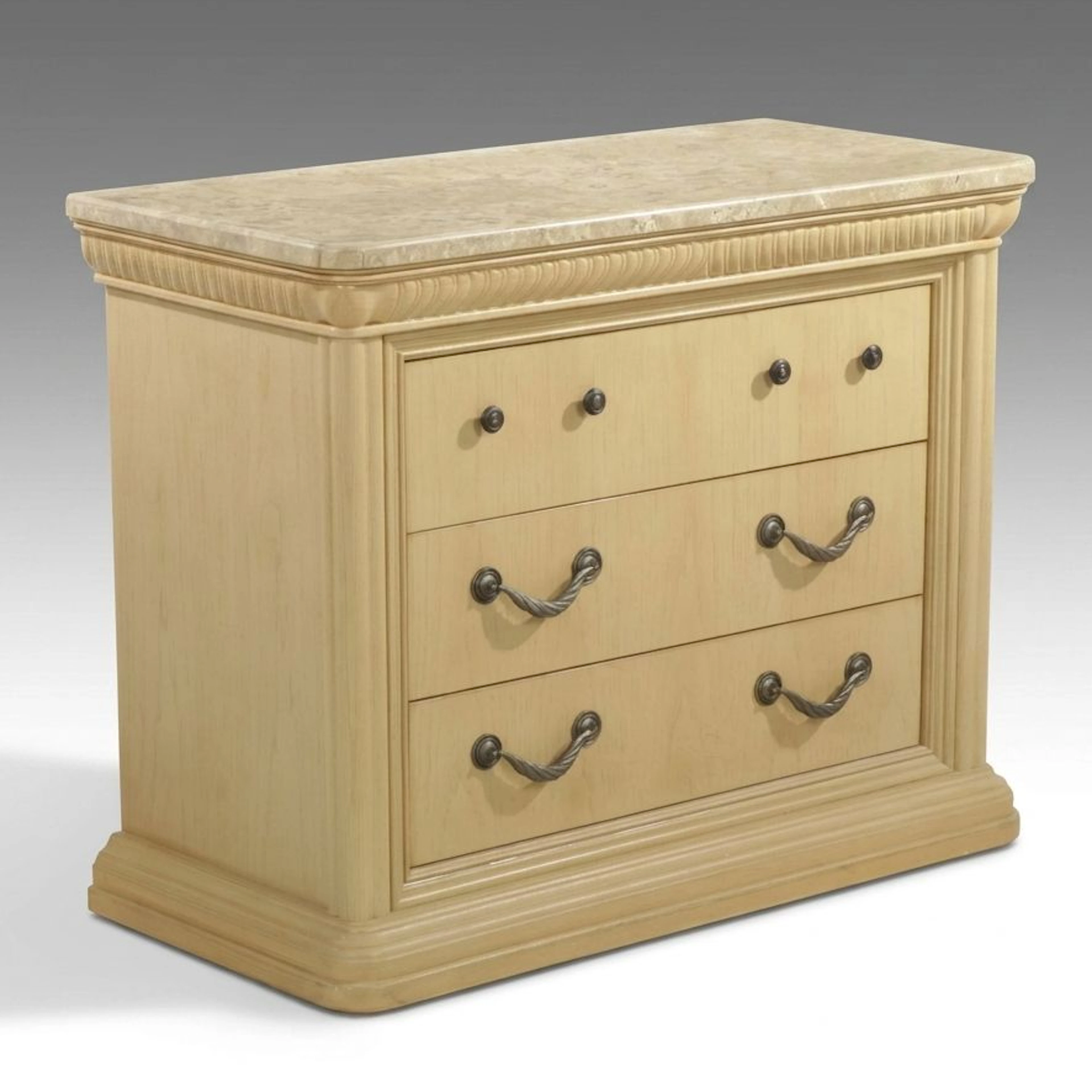 Bassett Furniture Neoclassical Style Marble Top Commode