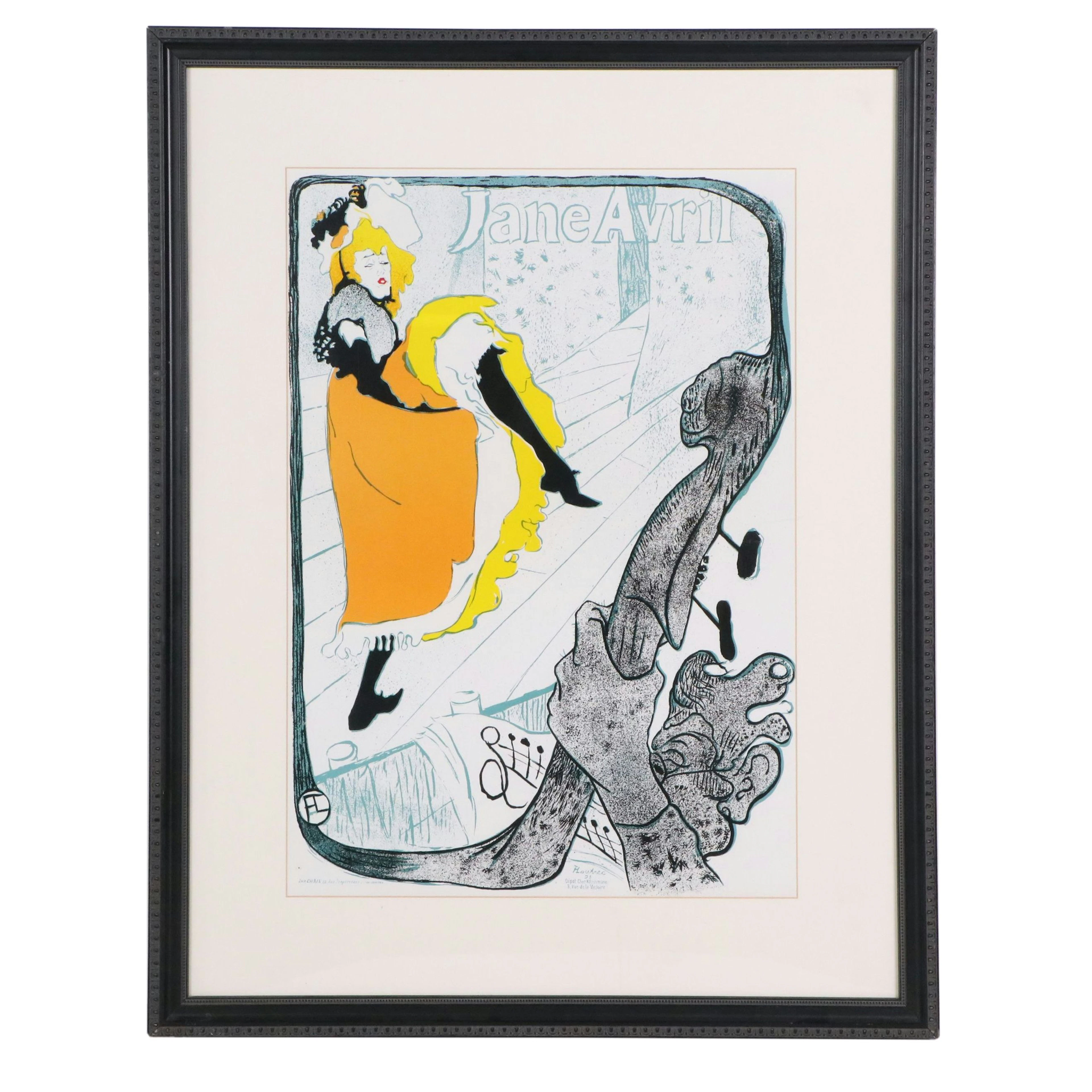 After Henri de Toulouse-Lautrec Lithograph Poster "Jane Avril"