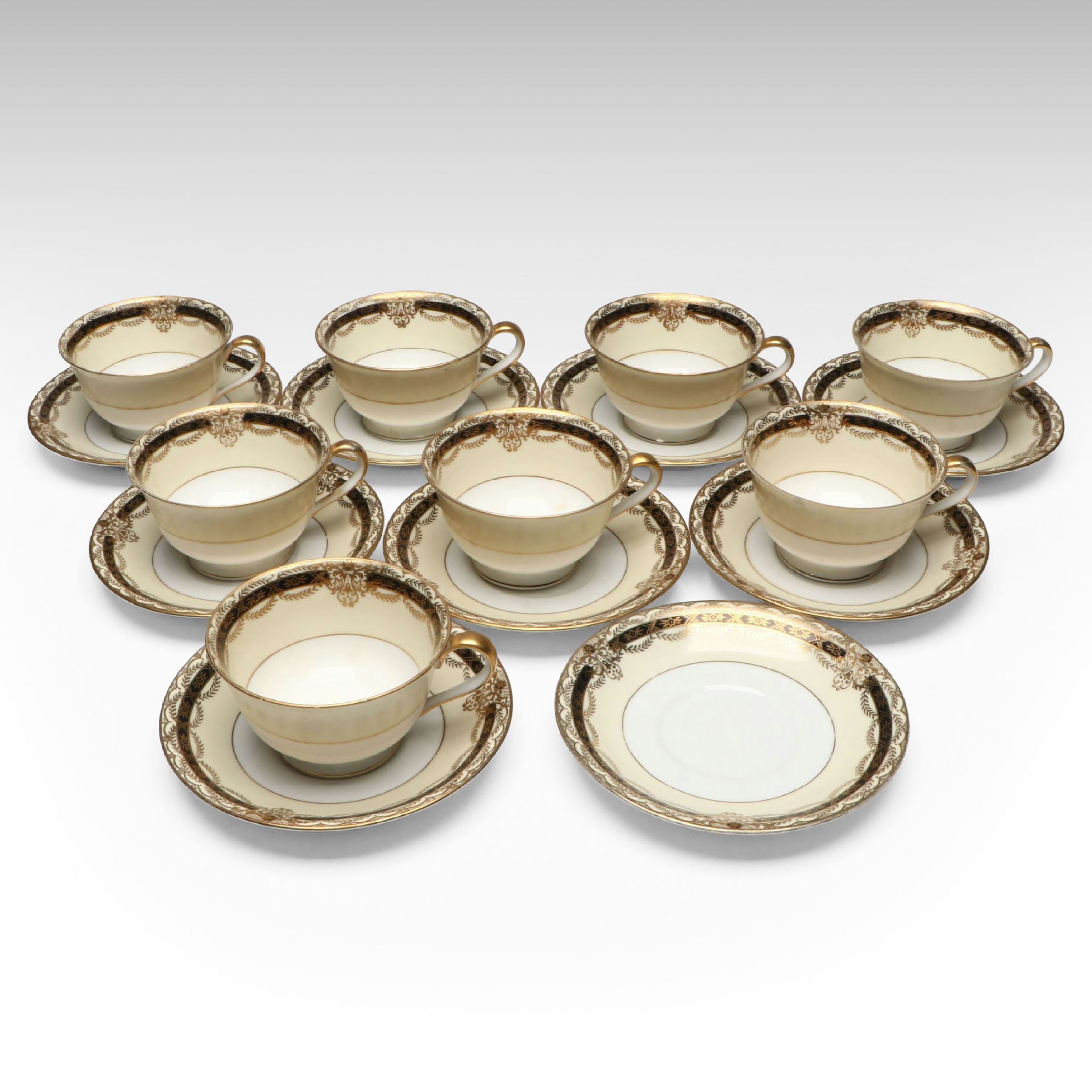 Noritake "Gacahad" Bone China Teacups and Saucers